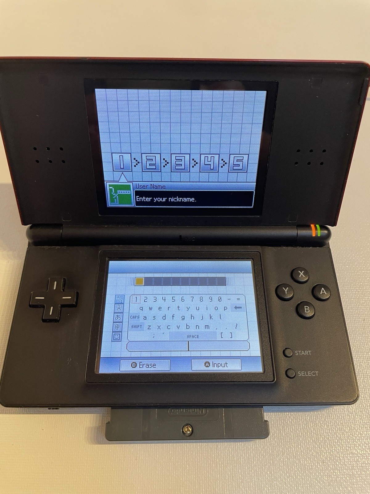 RED Nintendo DS lite WORKING! Console+Stylus+USB charging Box,&6 Games,Bundle