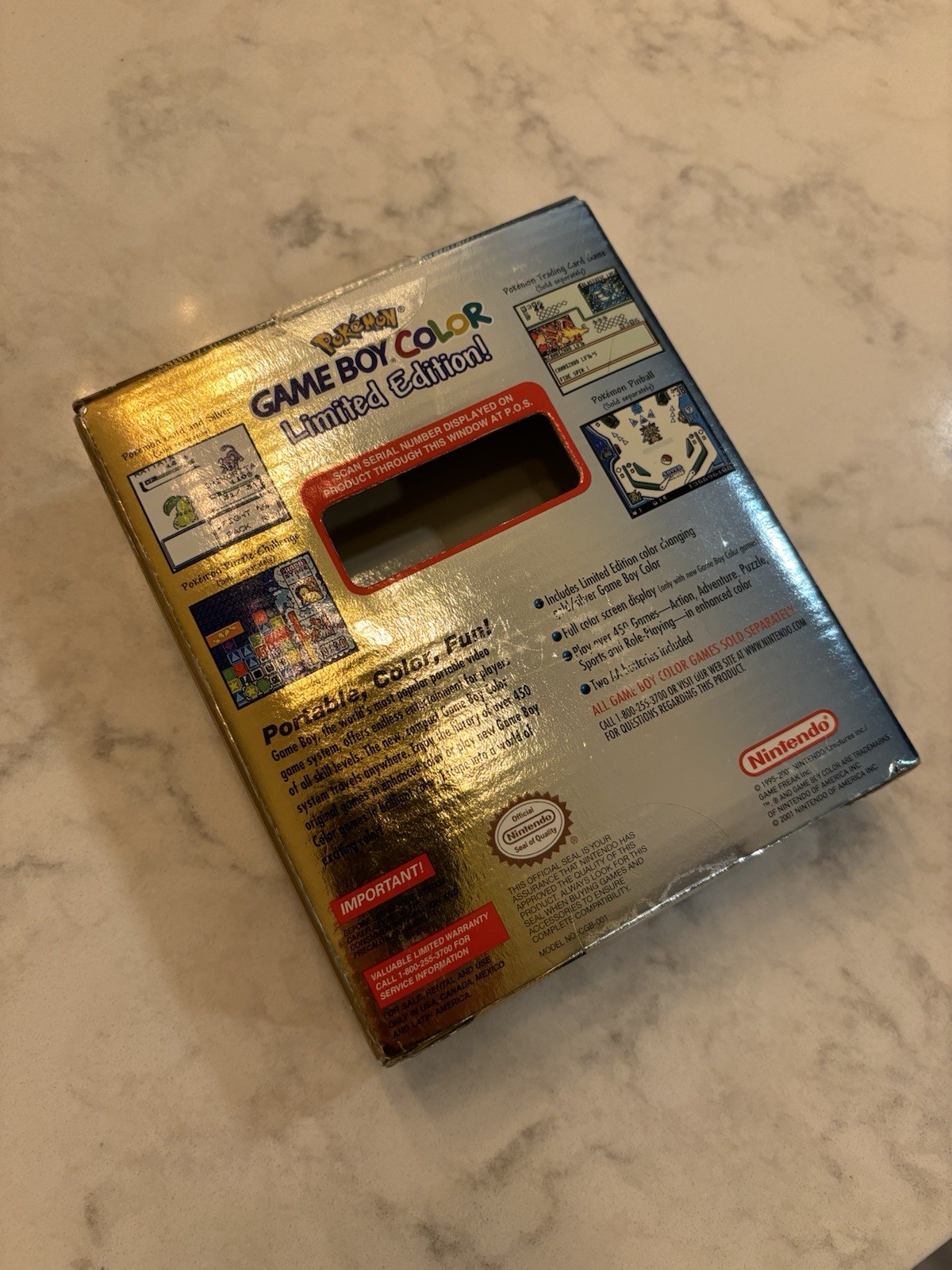 Nintendo Gameboy Color Console – US Pokemon Pikachu Edition With Box And Manuals