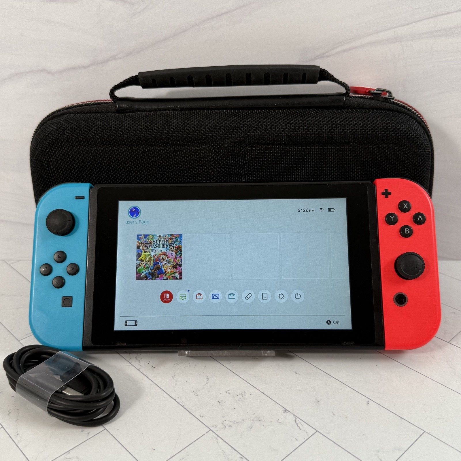 Nintendo Switch Model HAC-001 Console – 32GB + 32GB microSD See Photos! #H975
