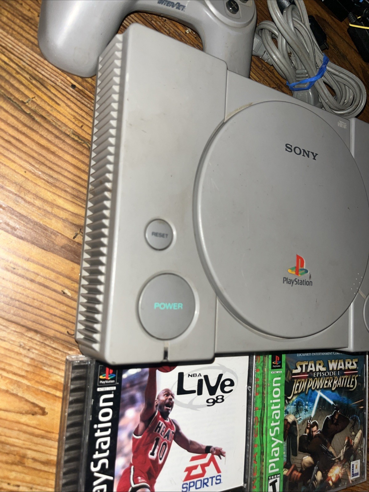 Sony PlayStation 1 PS1 Gray Console SCPH-9001 Bundle TESTED WORKING