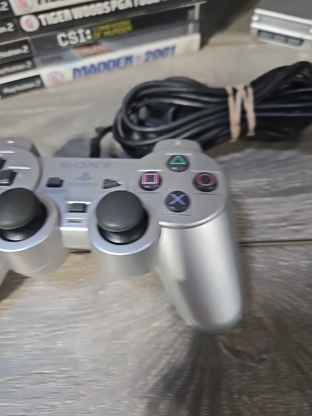 Sony PS2 Slim SCPH-79001 Silver Console 20 Game Bundle Controller Cables Tested