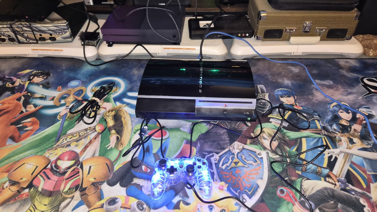 Sony PlayStation 3 80GB Console – CECHL01 Cables Controller 17 Games Bundle LOOK
