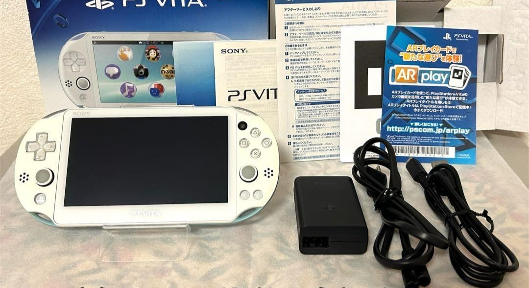 Excellent PS Vita Light Blue White PCH 2000 ZA14 Console CIB