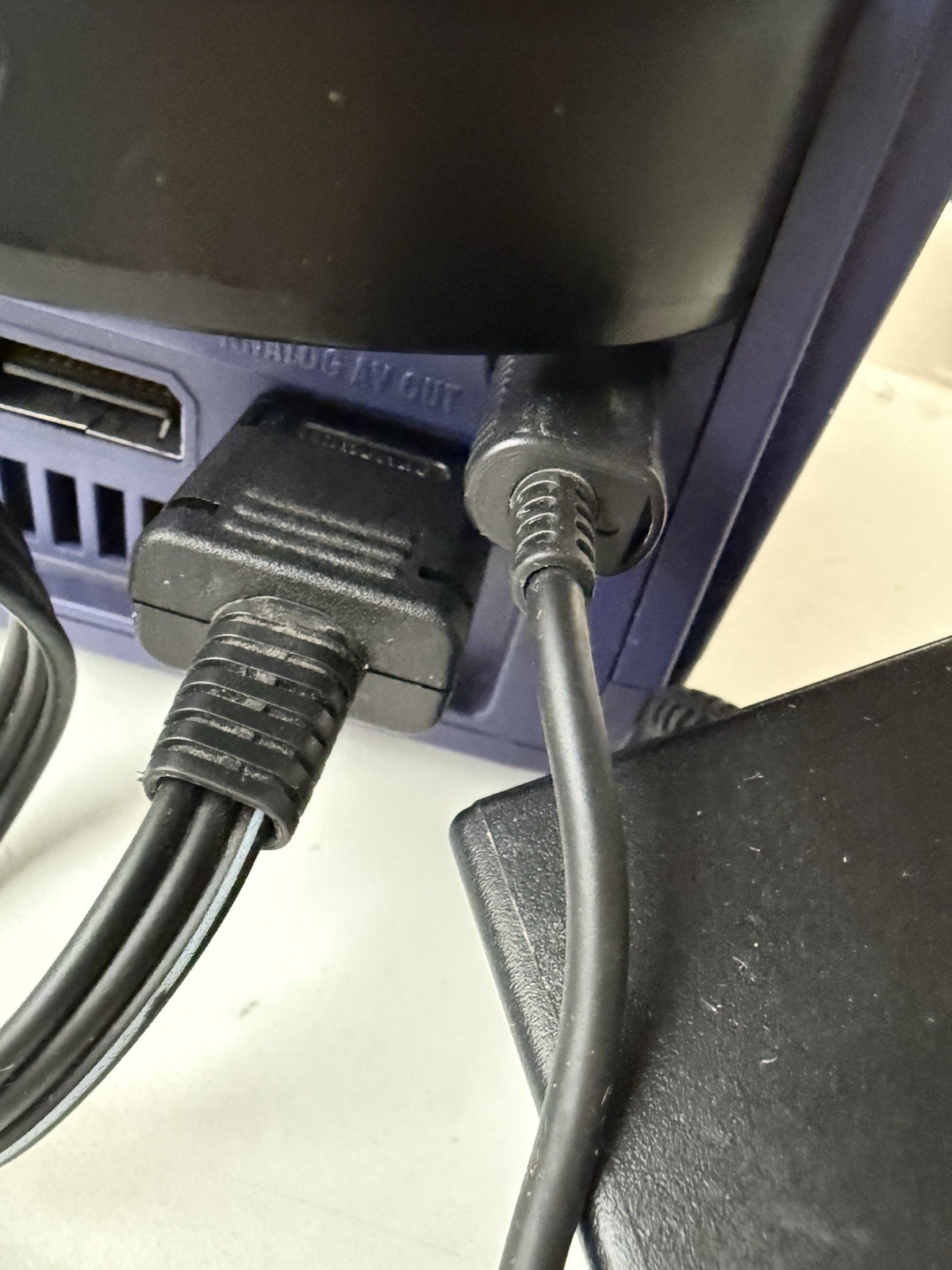 Nintendo GameCube DOL-001 Gaming System – Indigo + Power Cord + AV Cables