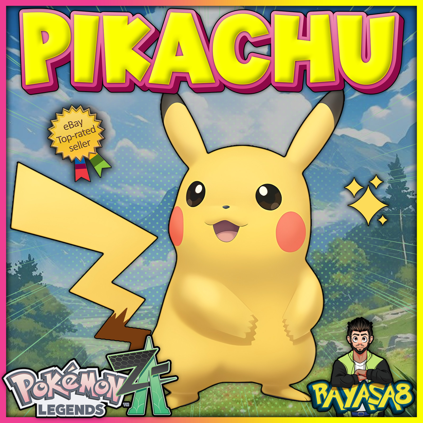 Pikachu Alpha Pokemon Legends ZA 6IV Best Stats Battle Ready Home🌟 Shiny/Non