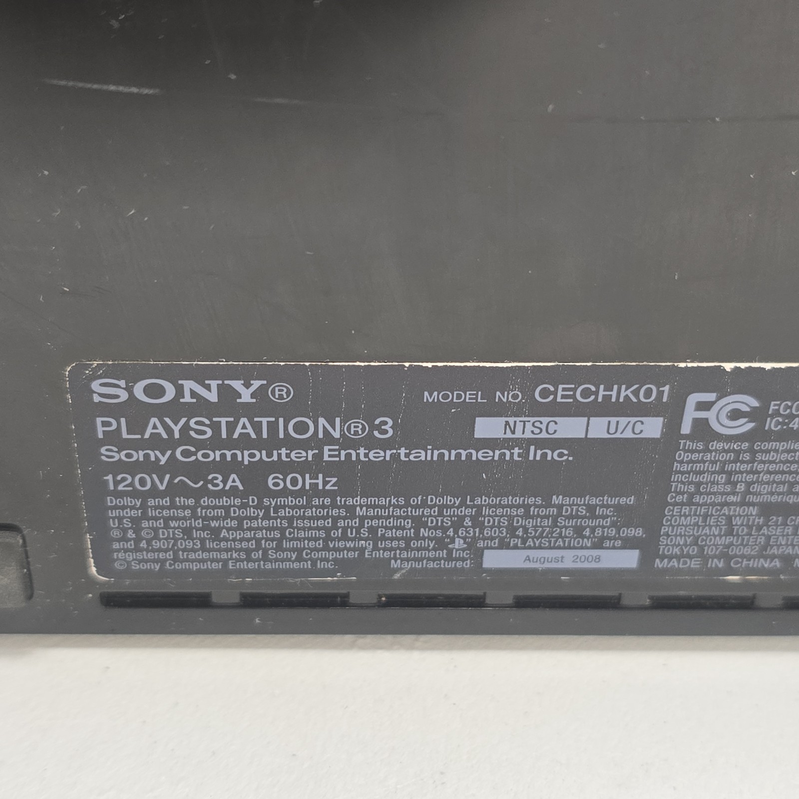 PS3 PlayStation 3 System Console Fat With Controller CECHK01