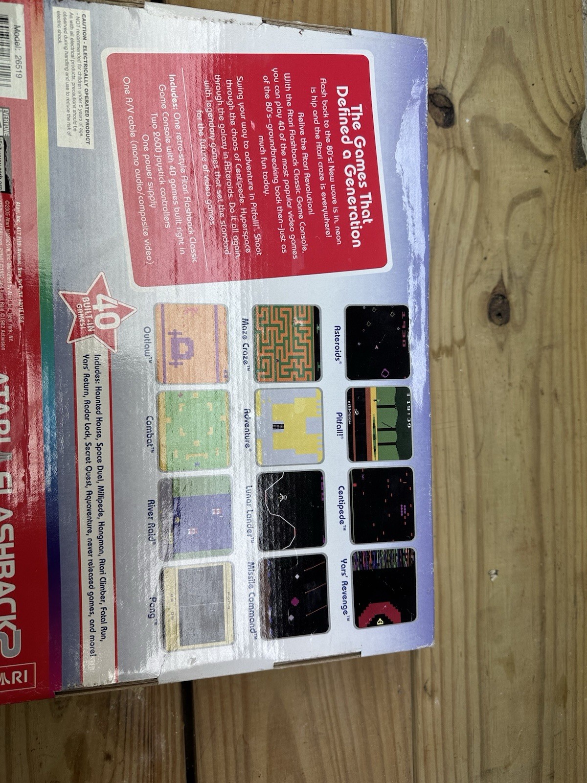 Atari Flashback 2 Classic Game Console TV Plug Play, 40 Built-In Games