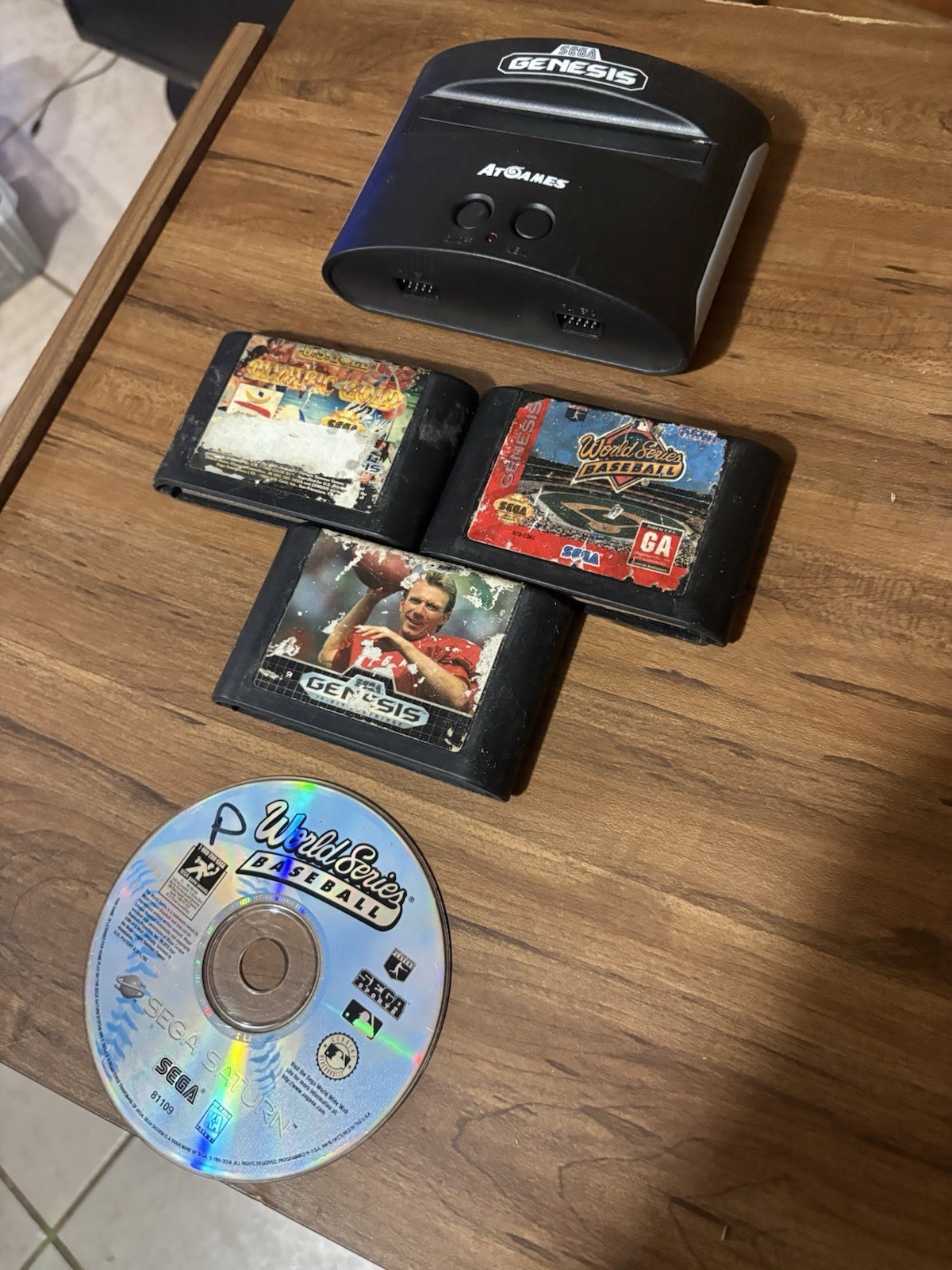 AS IS READ AtGames Sega Genesis Mini Games Console 80 Built-In BUNDLE LOT SATURN