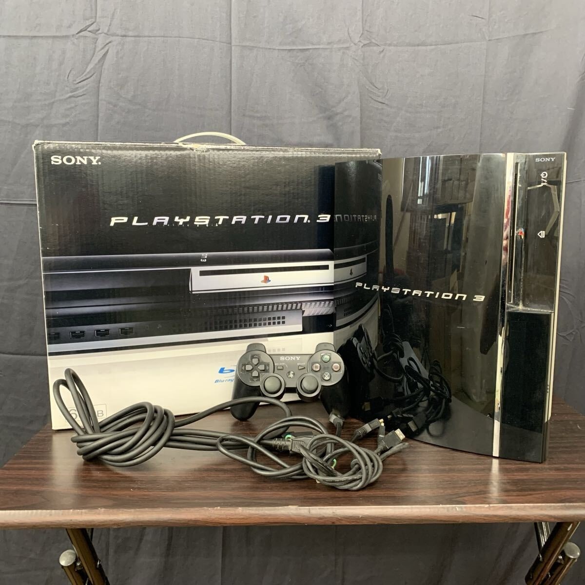 SONY PLAYSTATION 3 PS3 CONSOLE BLACK CECHA00 60GB TEST WORKING OK JAPAN PS2 PS1