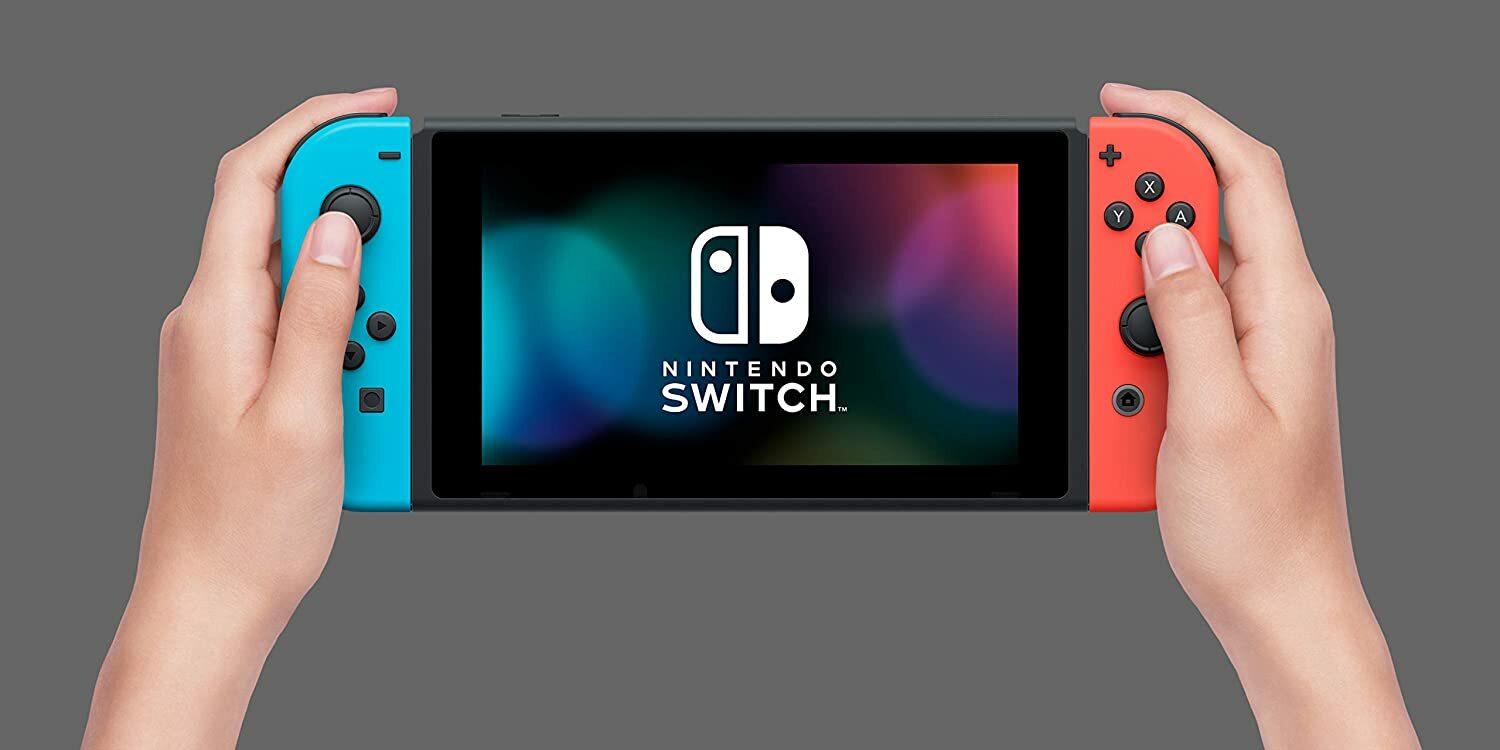 ⭐Nintendo Switch Console Neon Red Blue Joy Con 32GB V2 + $10 eShop Gift Card