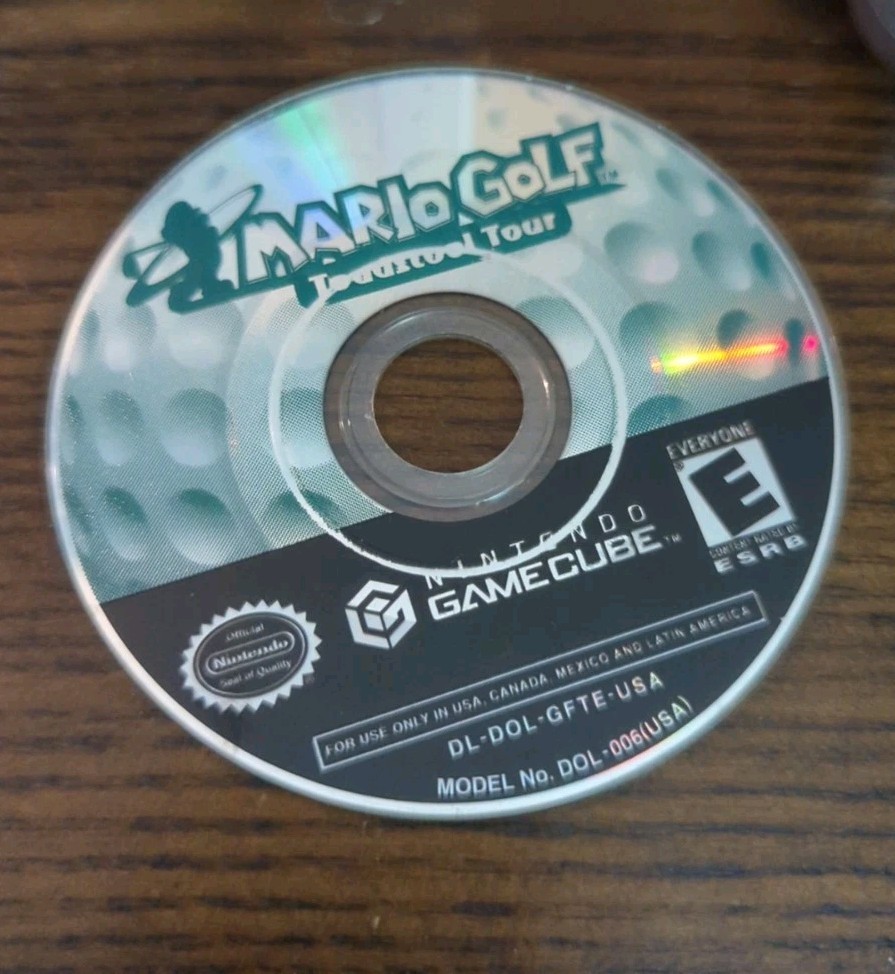 Nintendo GameCube Platinum Console With Mario Golf 3 Controllers Memory Card