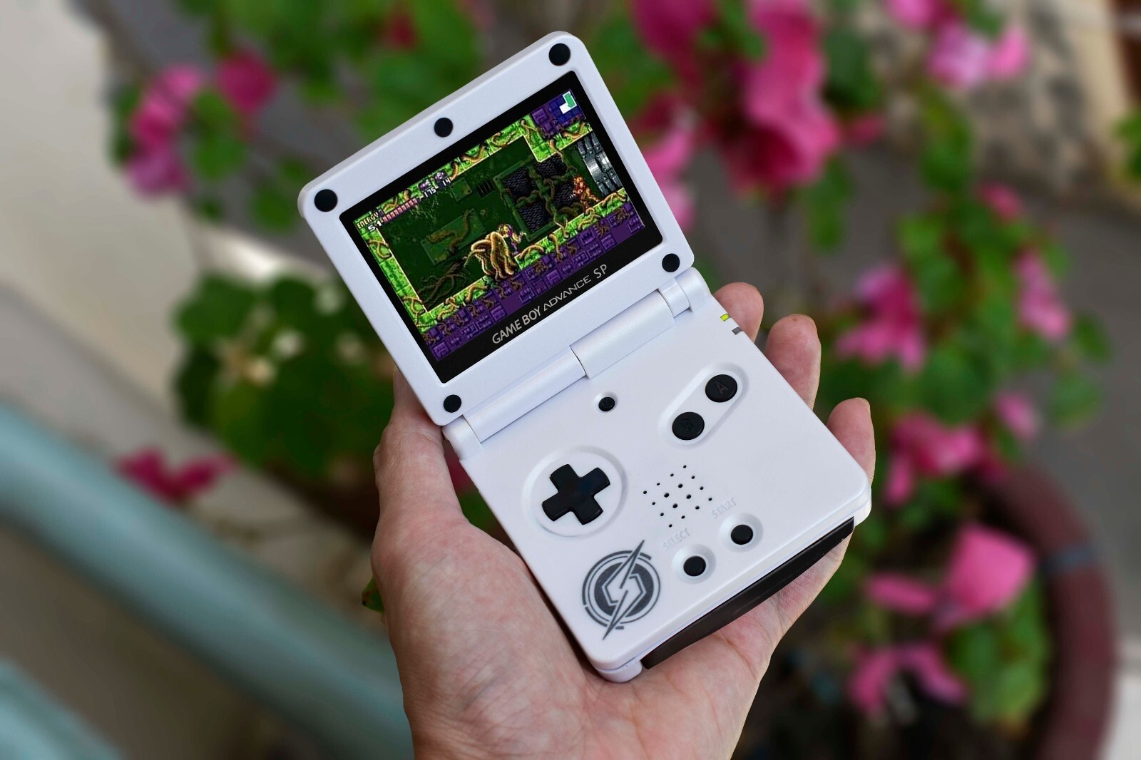 Backlit IPS LCD GBAsp Mod Nintendo Gameboy Advance SP Metroid