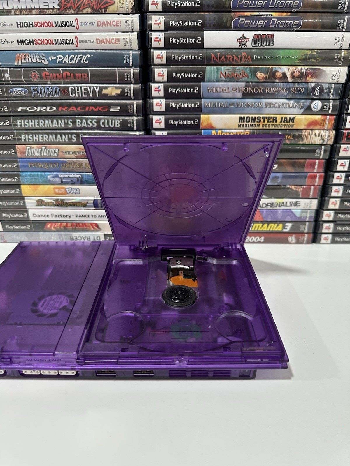Sony PlayStation 2 PS2 Slim ATOMIC PURPLE Console Bundle –Controller / Cables