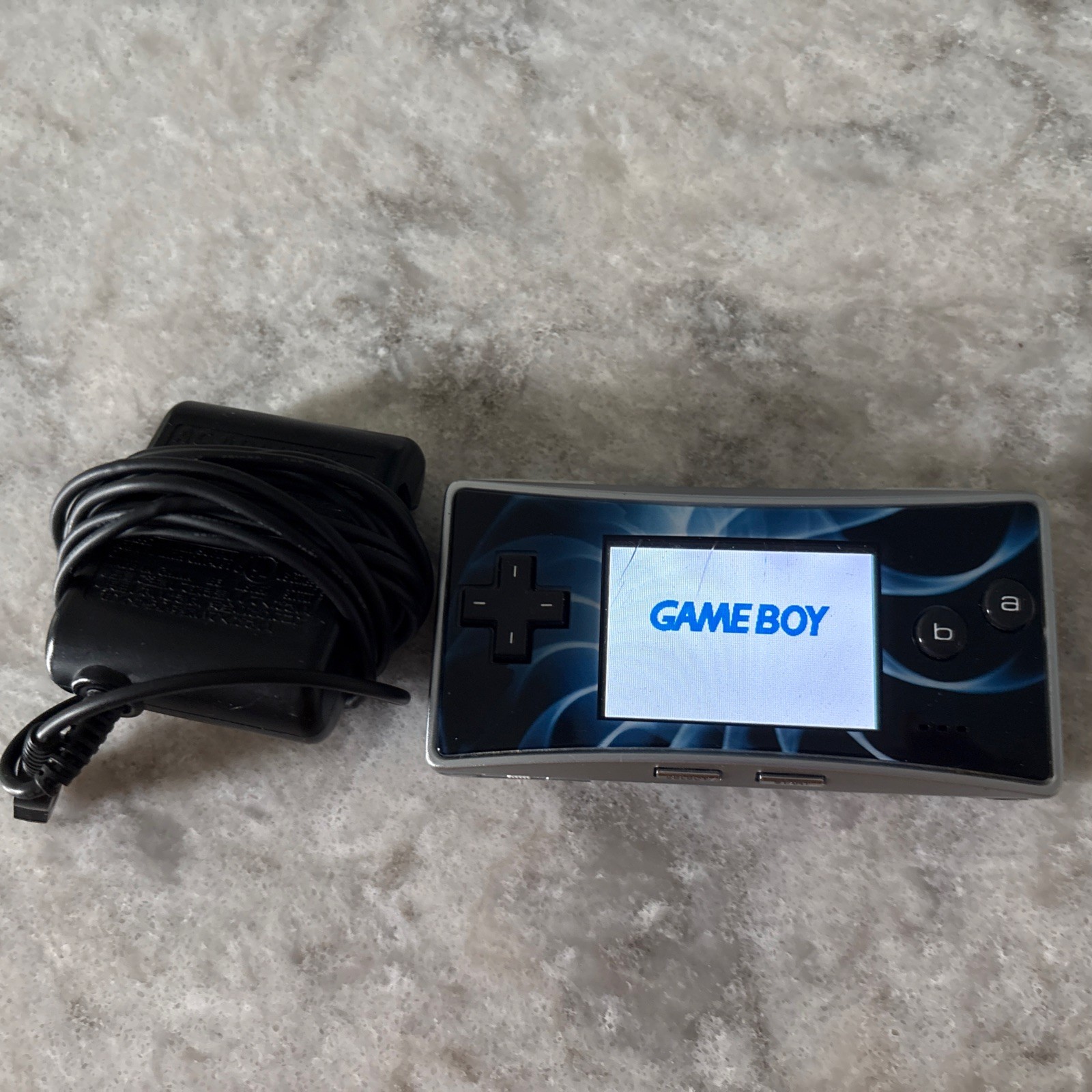 Nintendo Gameboy Advance GBA Micro Handheld Console Black/Silver USB Charger