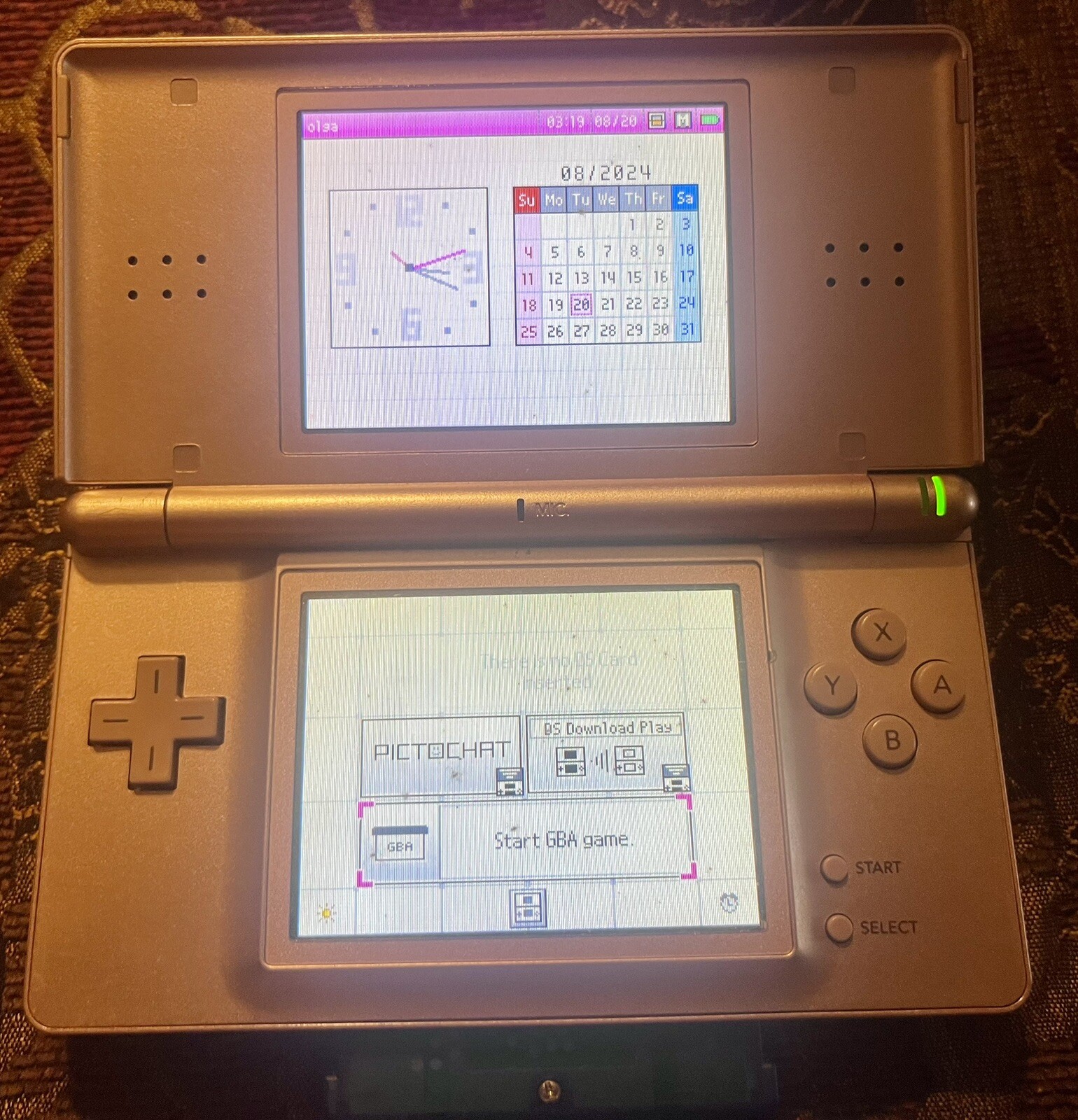 Nintendo DS Lite Handheld System Console Metallic Rose Model USG-001