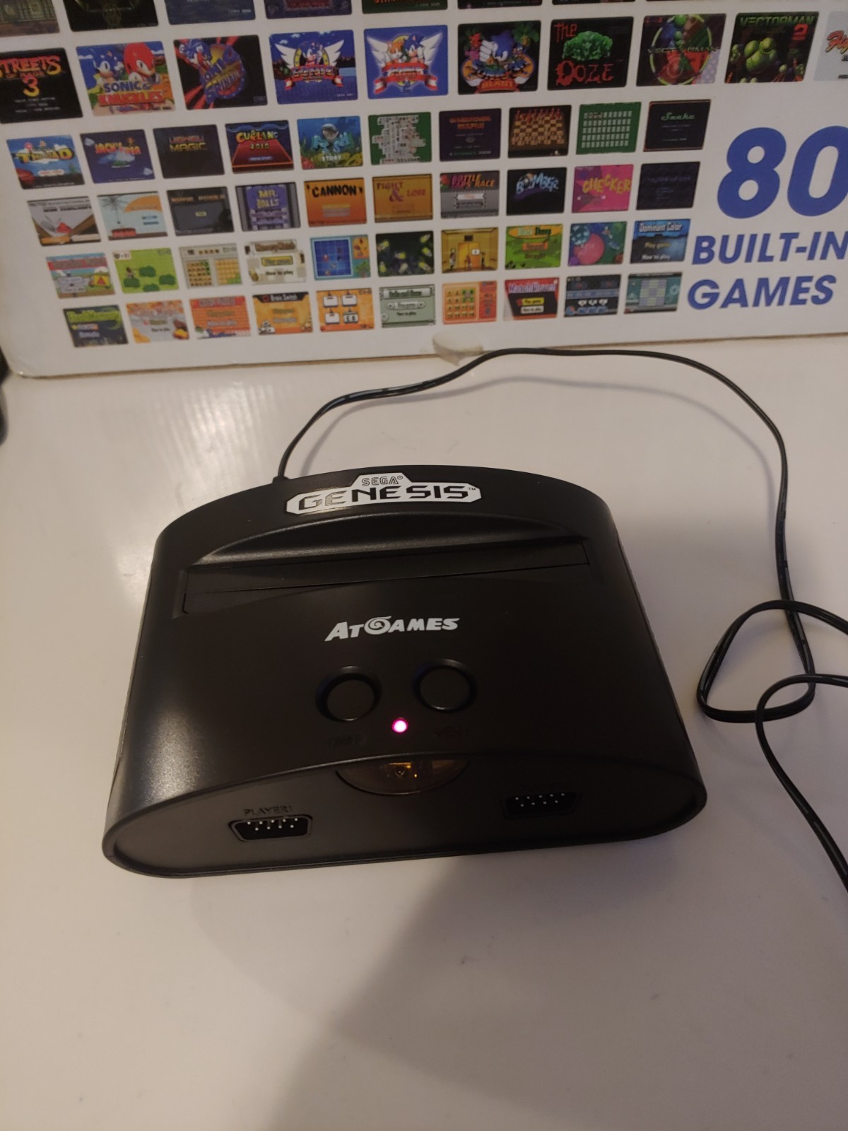 Sega Genesis Classic w/80 built in games. 2012. tested. w/ retail box 93% pkg…