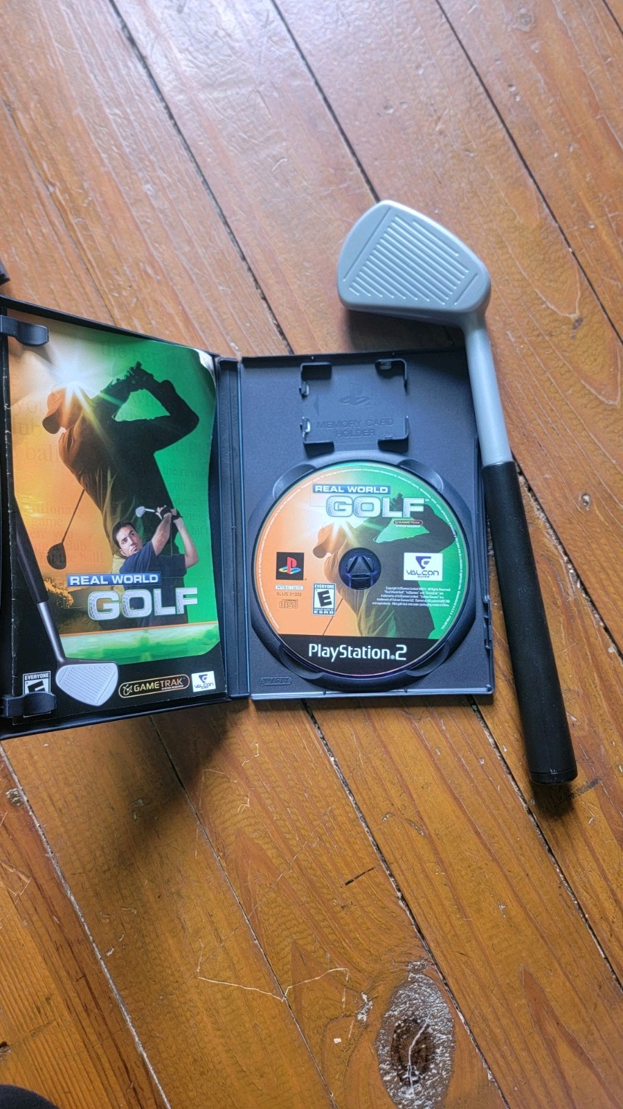 PS2 SLIM CONSOLE AND CONTROLLER BUNDLE WITH REAL WORLD GOLF GAME