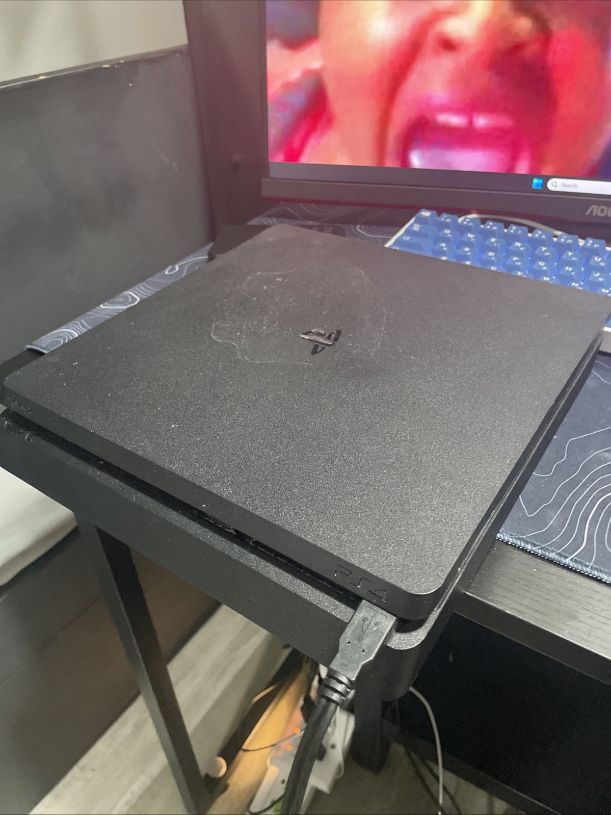 Sony PlayStation 4 Slim 500GB Black Console with no controller