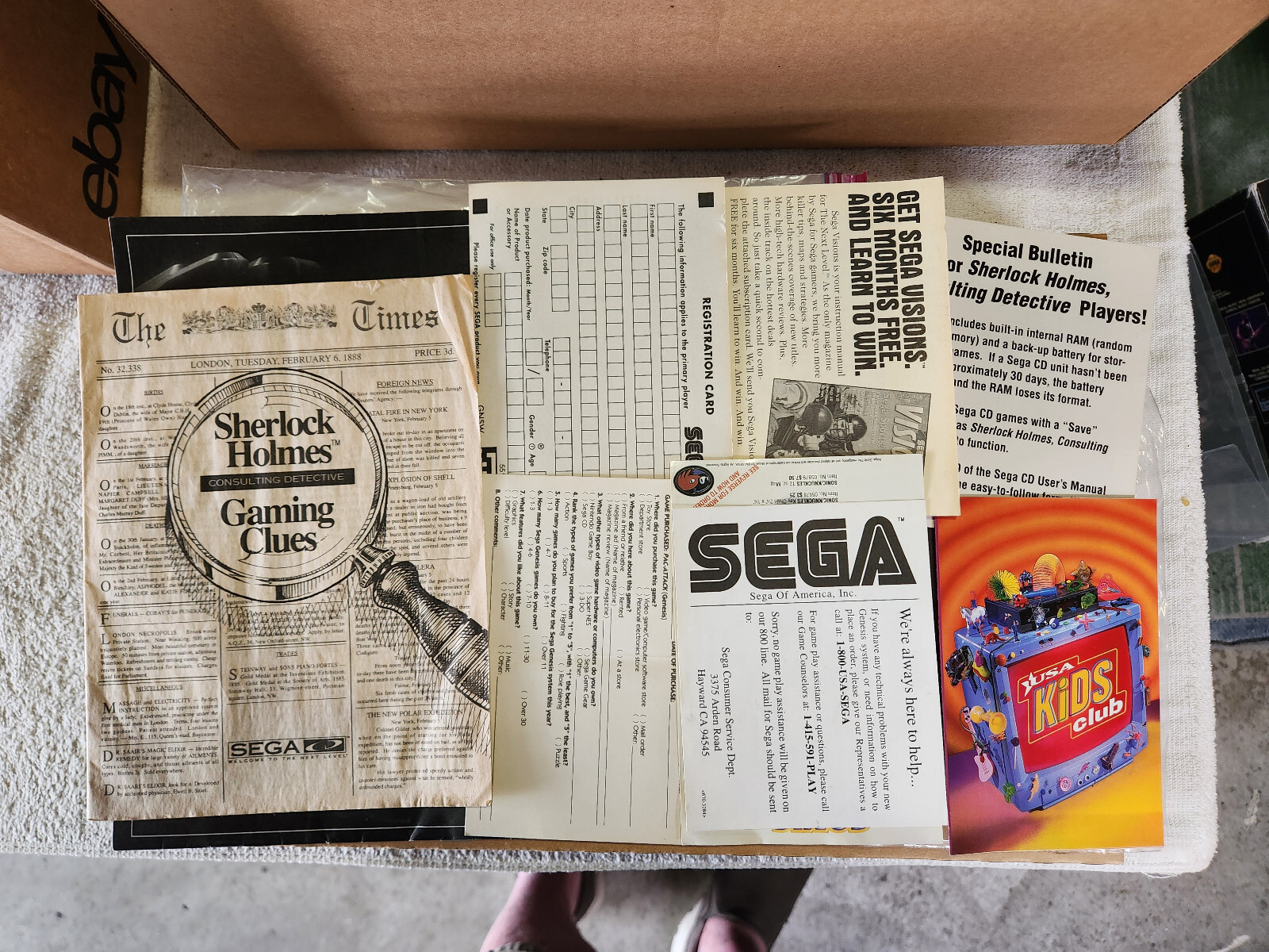 SEGA CD “Front Loading Model 1 Console” COMPLETE in Box! Very RARE! TESTED/XLNT!