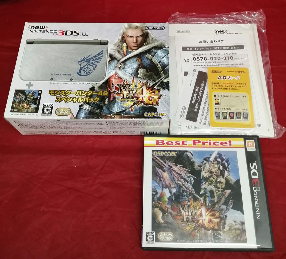 NINTENDO New 3DS LL RED-001 Monster Hunter 4G Special Edition Japan NTSC-J