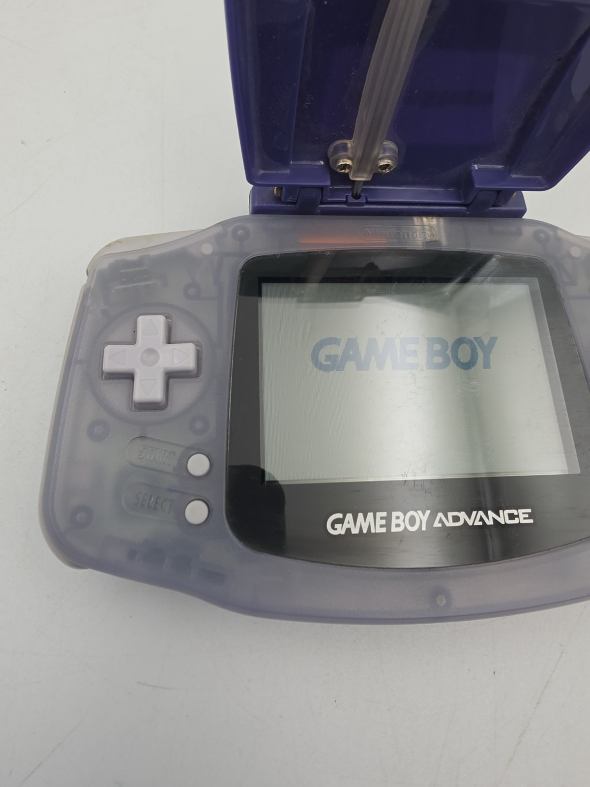 Nintendo Game Boy Advance Console System – Clear Glacier Tested – With Light!