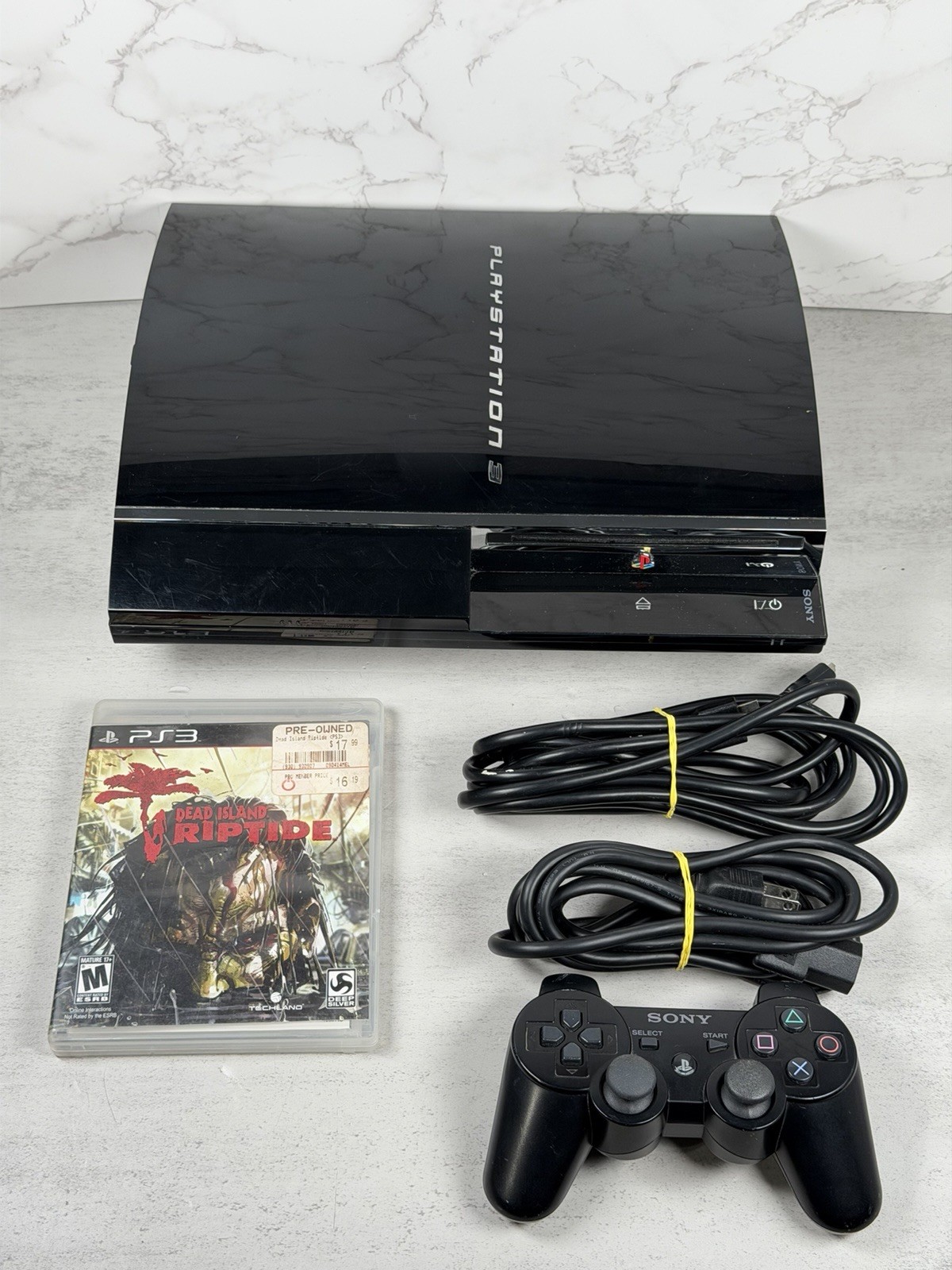 PlayStation 3 PS3 CECHE01 Fat 80gb Backwards Compatible Console Tested Authentic