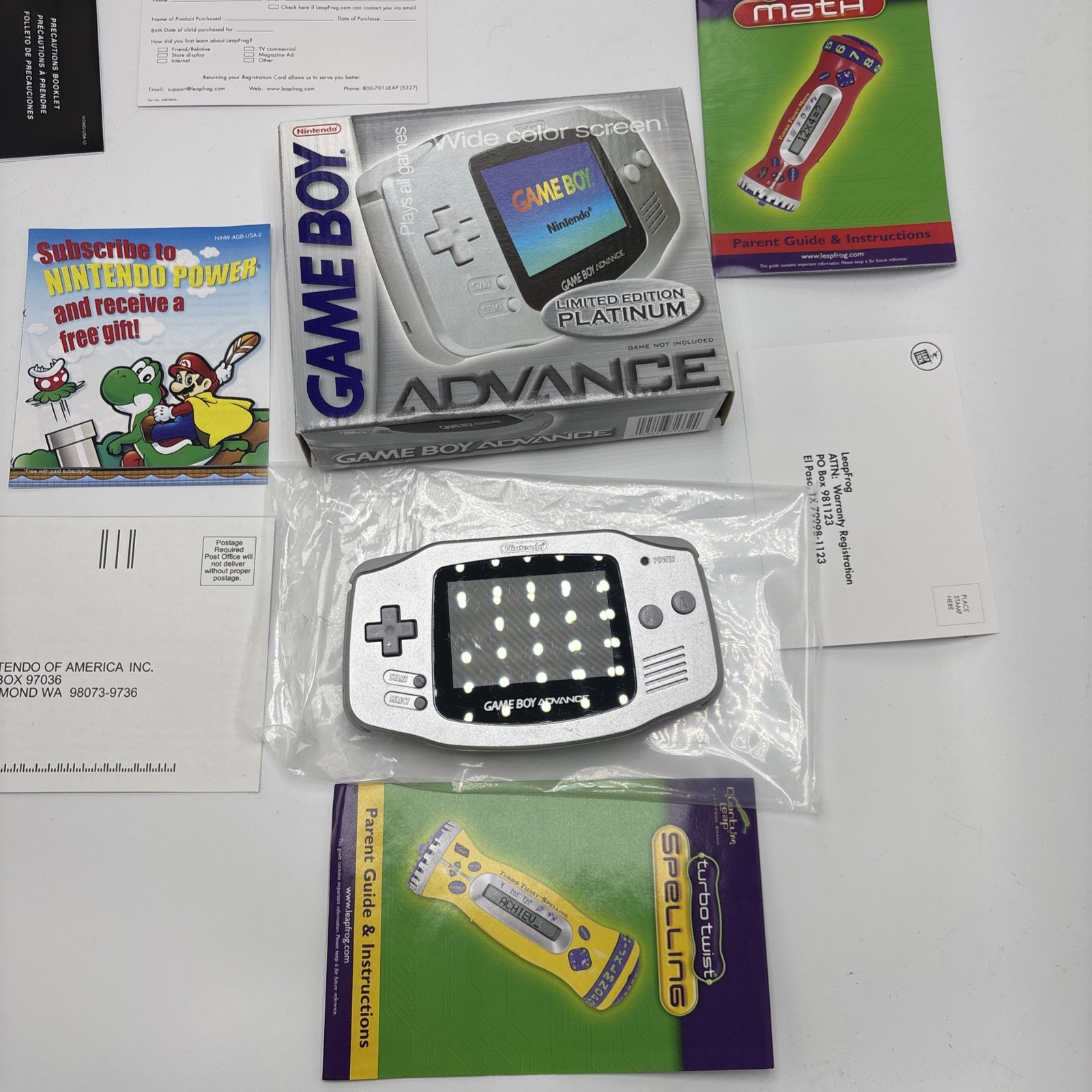 Nintendo Game Boy Advance GBA Console Limited Edition Platinum