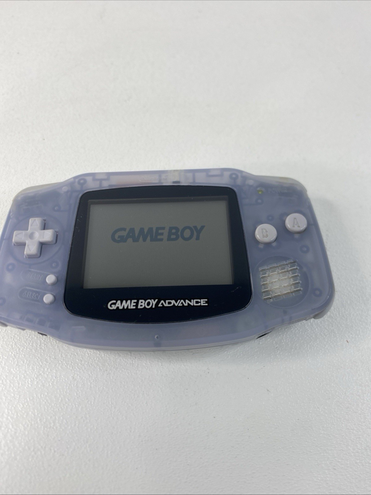 Nintendo Game Boy Advance Console System Clear Glacier TESTED AUTHENTIC