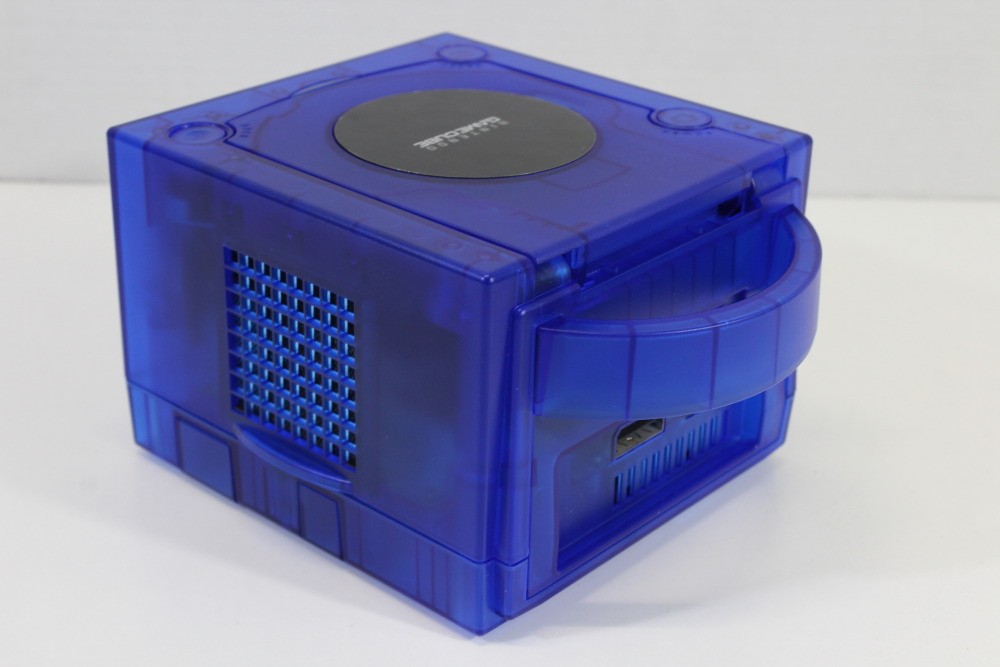 Nintendo Gamecube Console Clear Dark Blue AC S-Video to HDMI NTSC-U/C DOL-001 GC