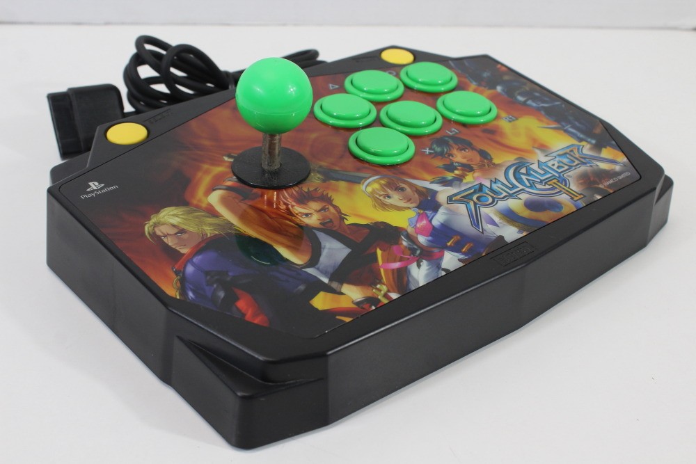 HORI Soul Calibur II Stick Arcade Joystick Controller & Game PS2 PlayStation 2