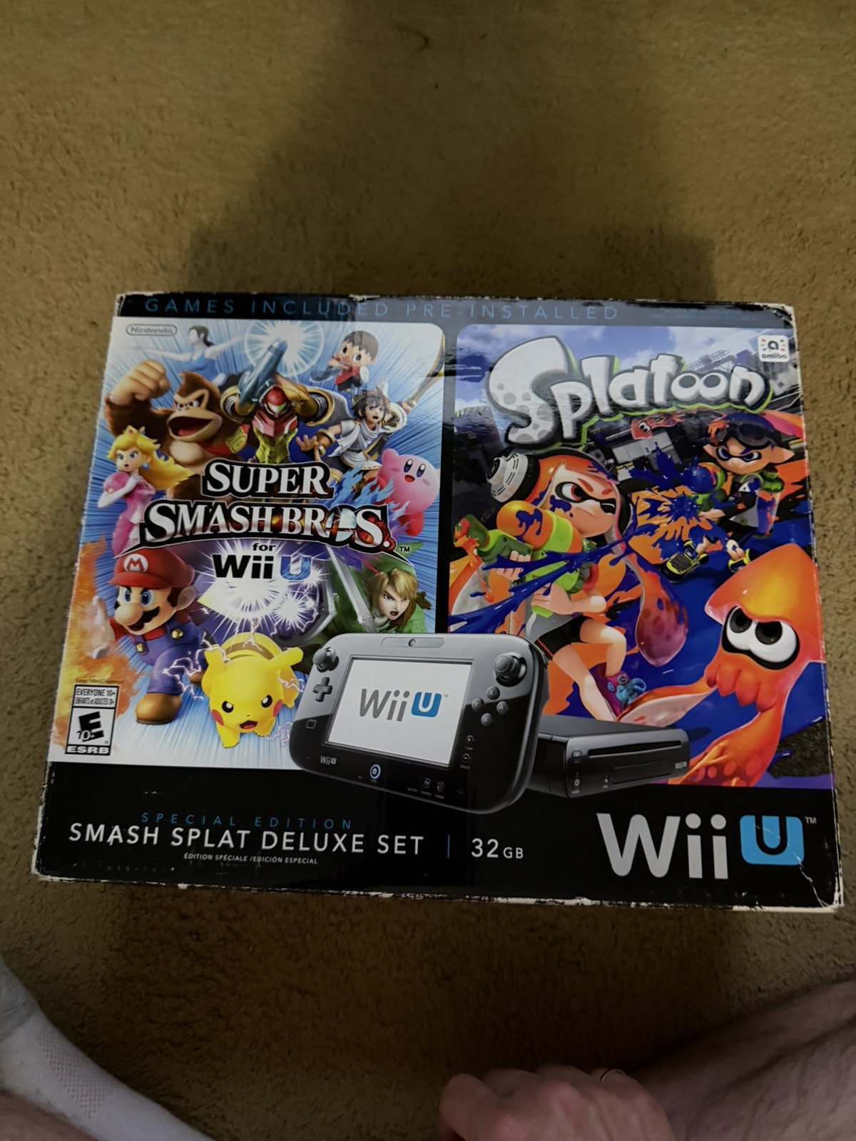 Nintendo Wii U Console Smash Splat Deluxe Set Mario Super Mario Resident Evil