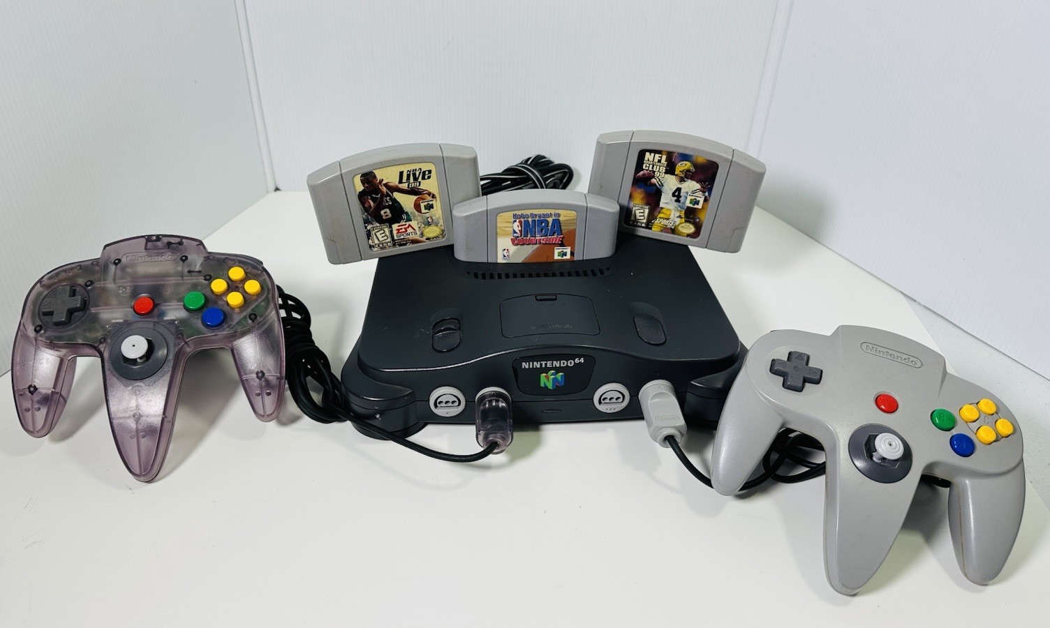 Nintendo N64 Console Bundle w/ 2 Controllers, & Games