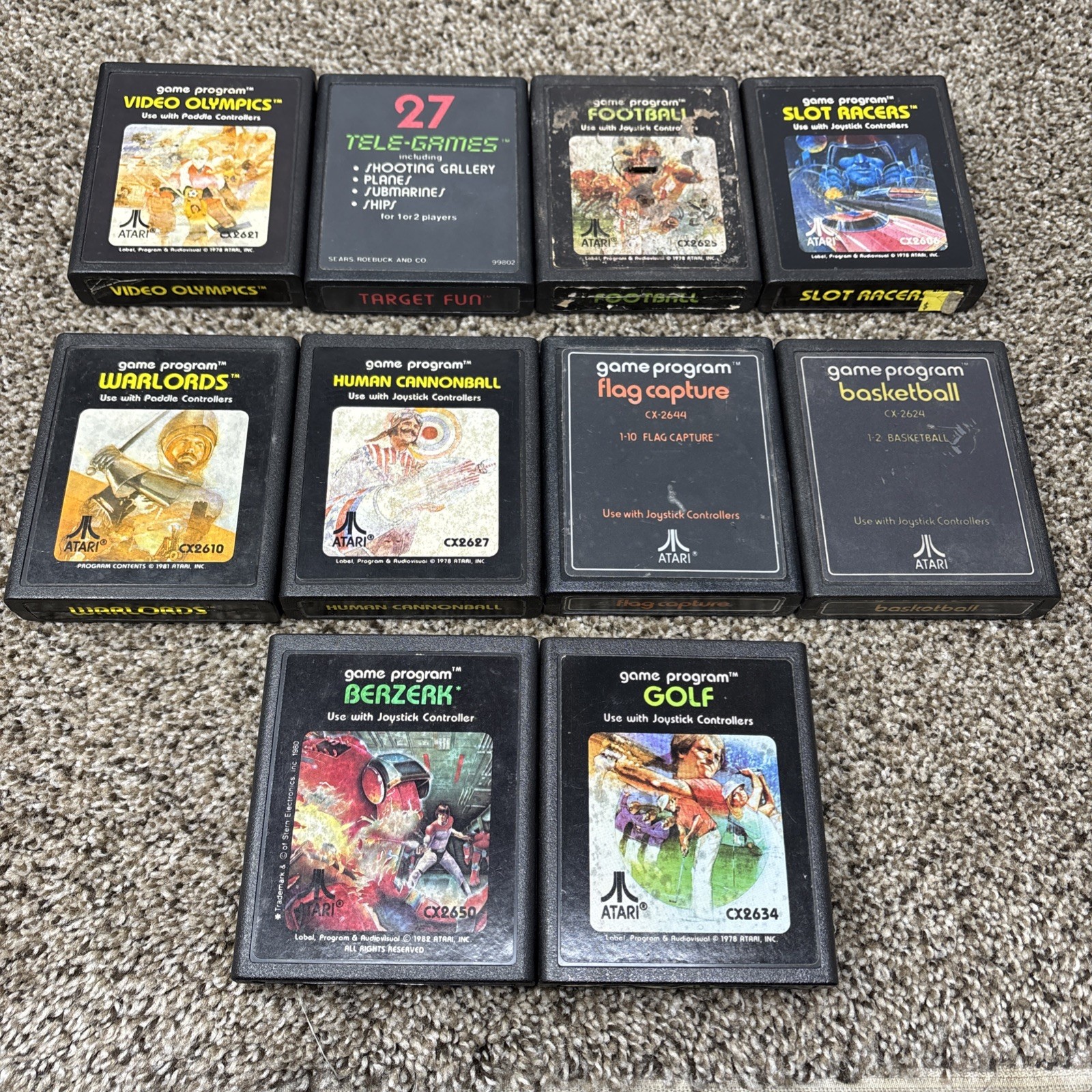 Atari 2600 System Bundle with Console, 30 Games, Joystick, Paddles, and More LOT