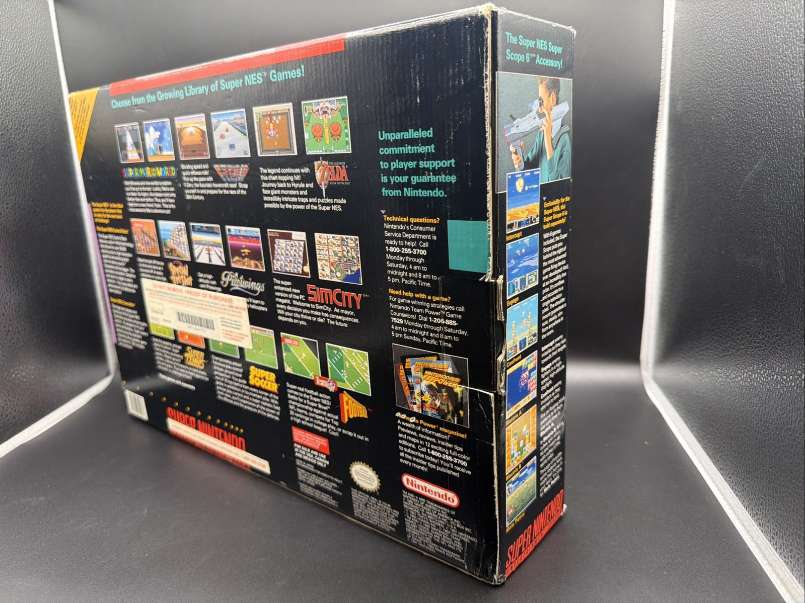 SNES Super Nintendo Control Set Console Complete CIB Tested/Working! Fast Ship