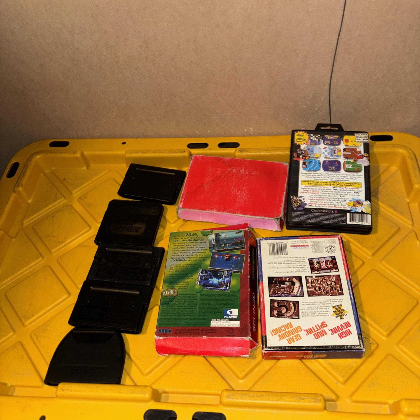Sega Genesis Model 2 Console Bundle With Cords And 1 remote and 5games