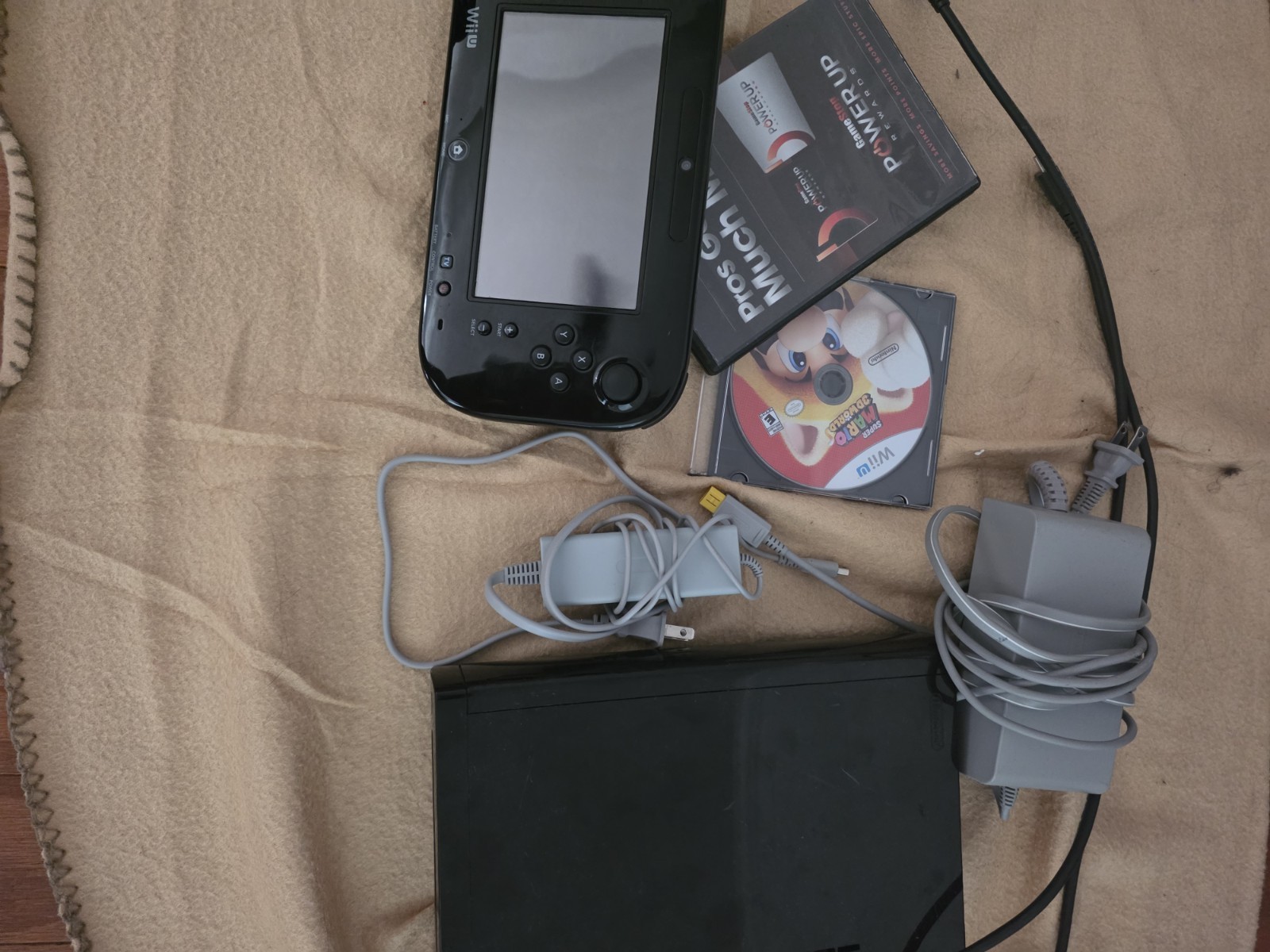 Nintendo Wii U 32GB Black All Cords + 21 Full Pre Installed Games + Wi-Fi HDMI