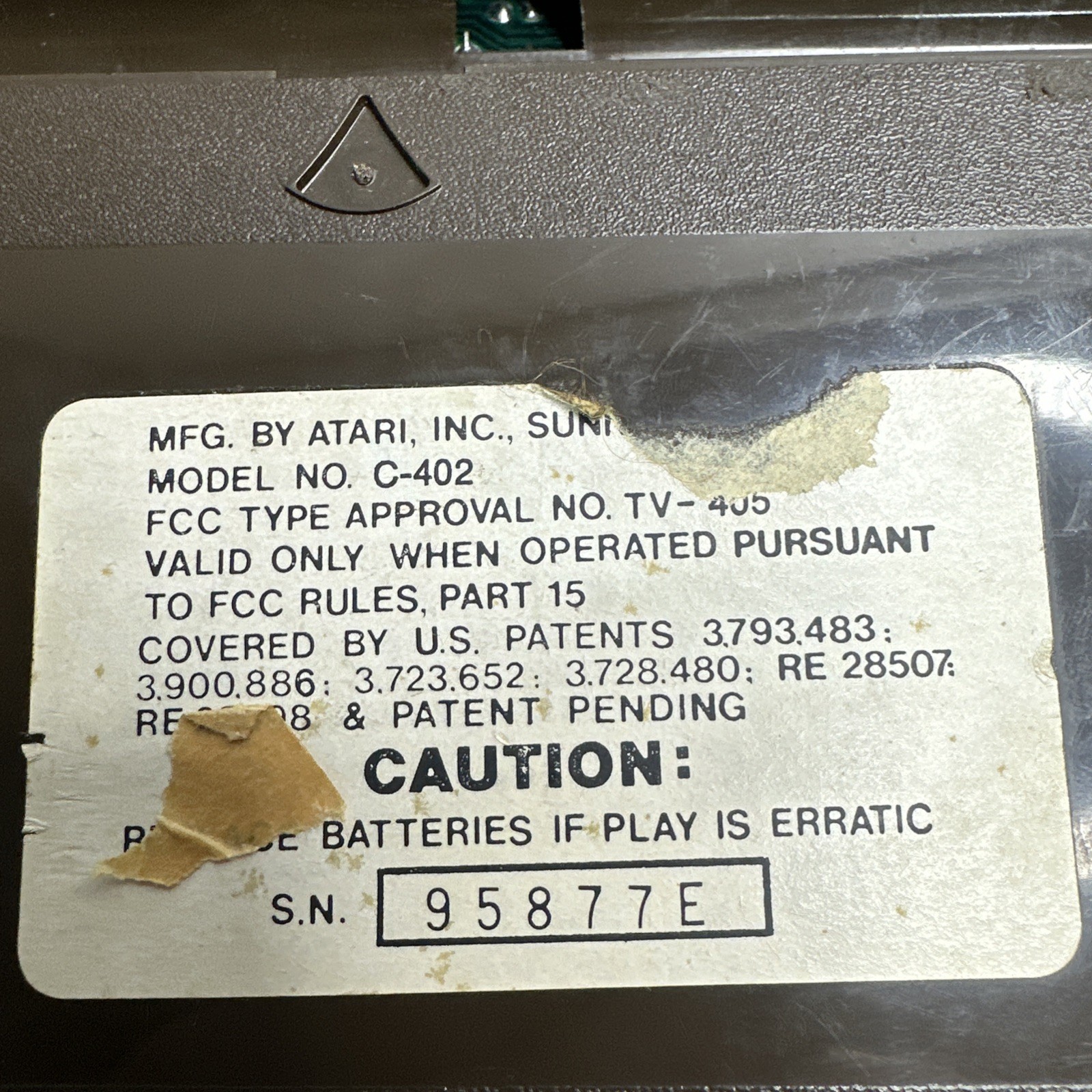 Atari C-402 Console + 4 Paddles Bundle Branded For Repair