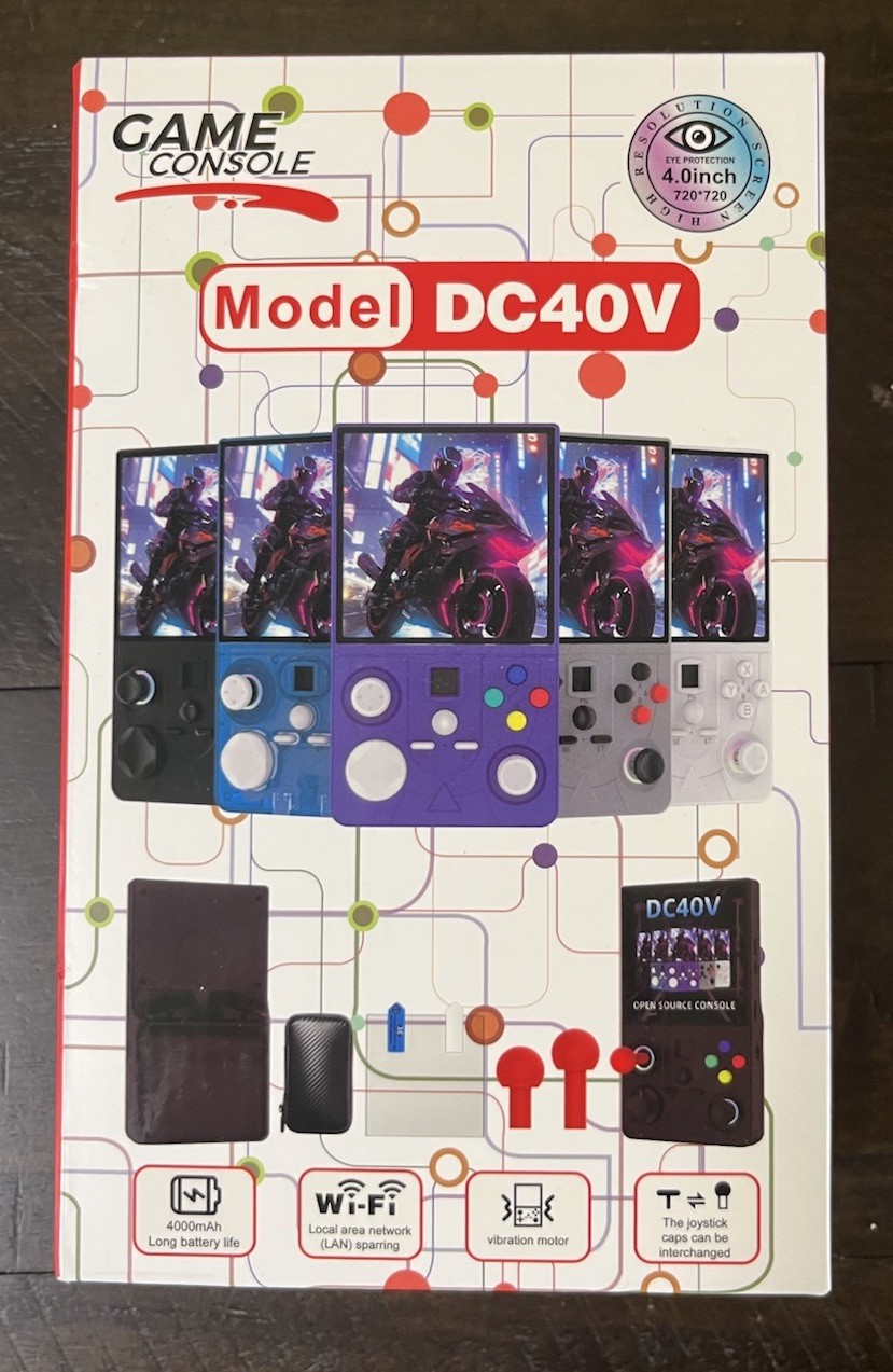 DC40V Handheld Game Console – 4.0 Inch Gaming Console 64GB