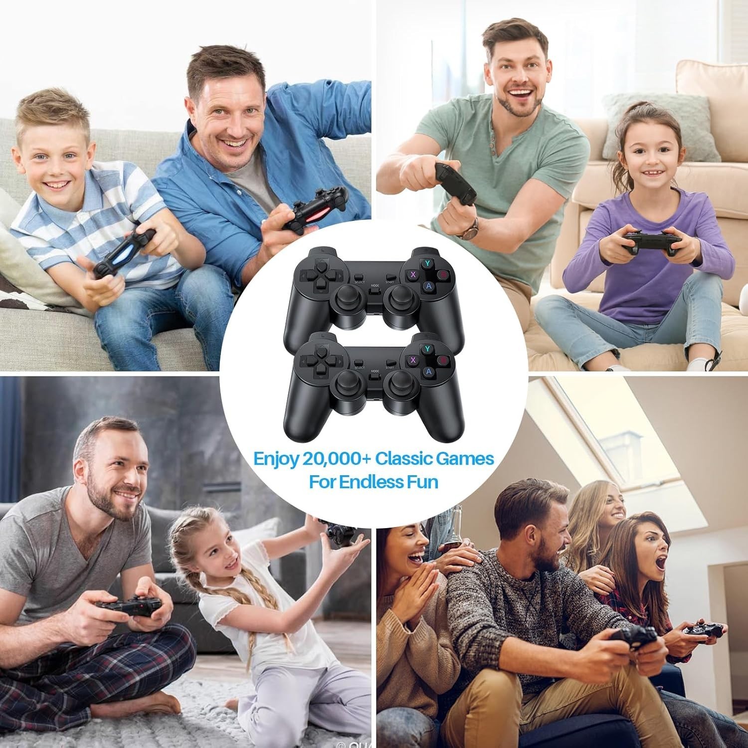 Plug & Play Retro Game Stick – 2026 Console with Dual Controllers & 20,000 Games