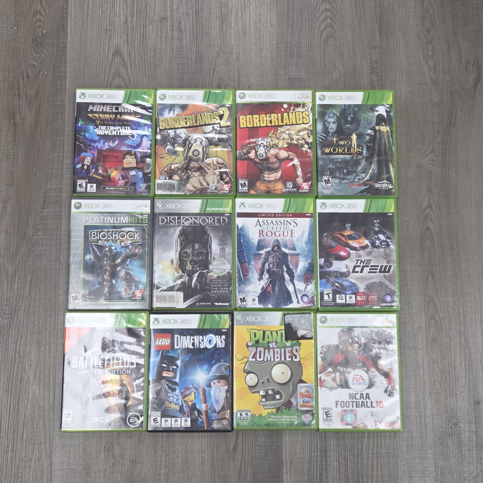 Microsoft Xbox 360 E (Model 1538) – 250GB Console W/ Controller & 12 Games LOT