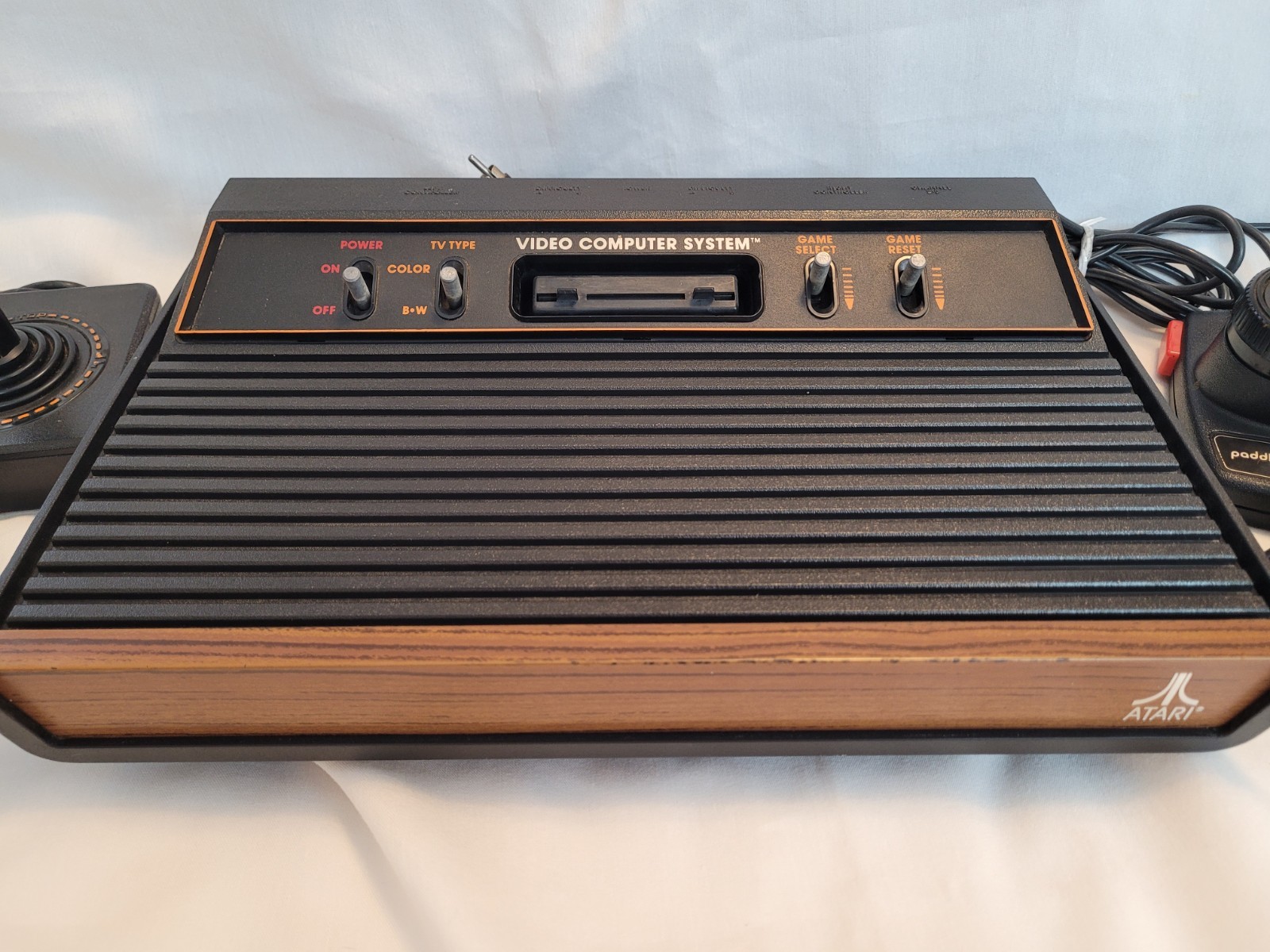 Atari Cx-2600 Console Joysticks Pong & Driving Controllers UNTESTED LOT 11 Games