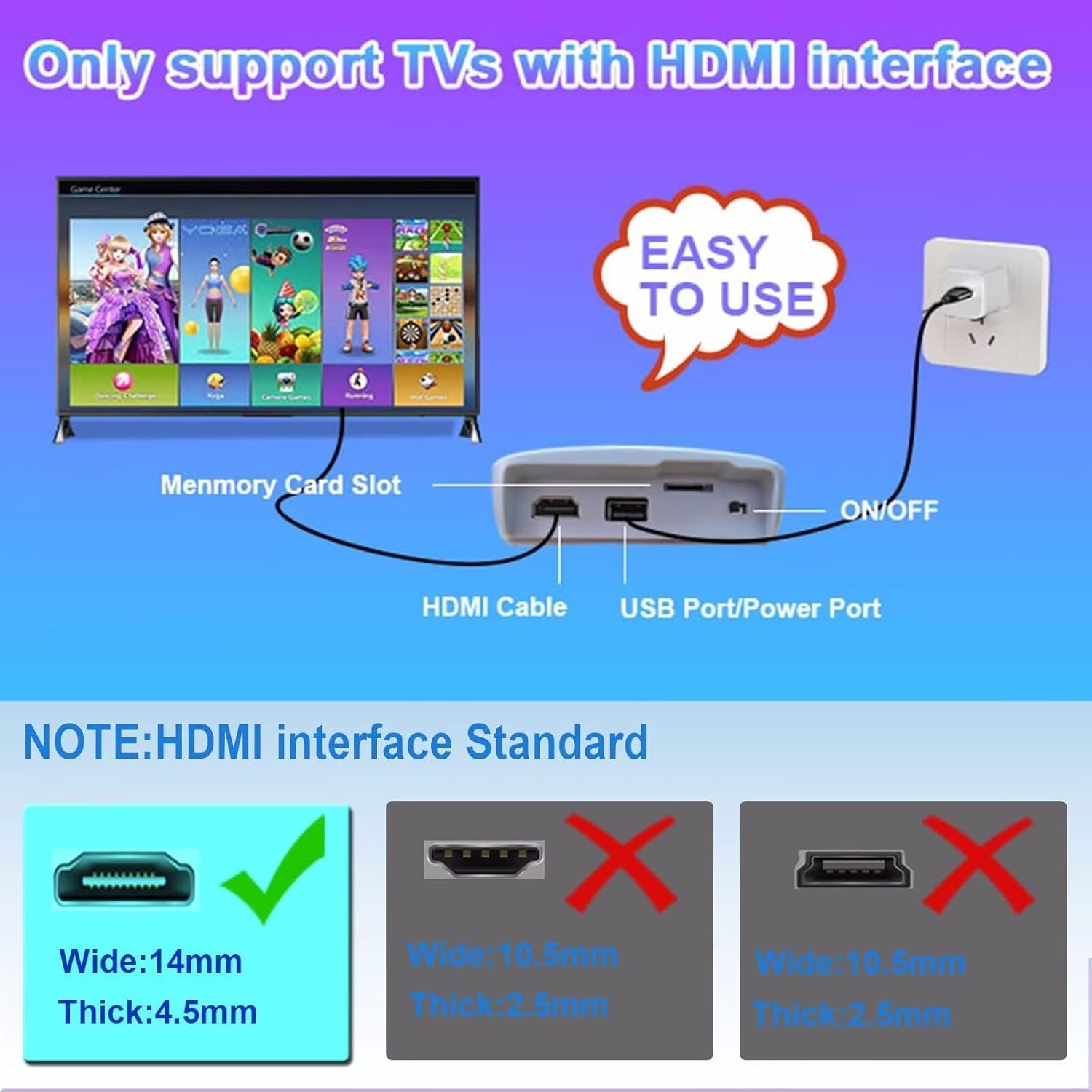 Plug and Play Video Game Machine: 100+ Games, LED Display, Grey Console