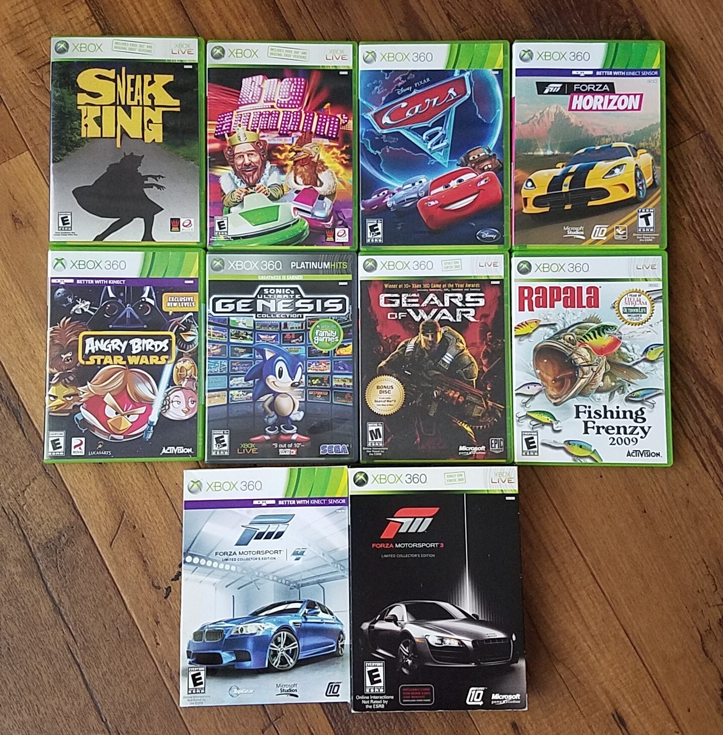 Microsoft Xbox 360 Bundle 250GB Matte Black Console w/ HD/DVD Player & 10 Games