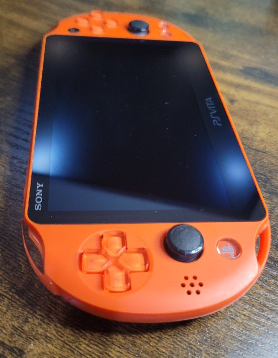 PlayStation Vita 2000 Orange Console PS Vita Slim Tested Working English Set