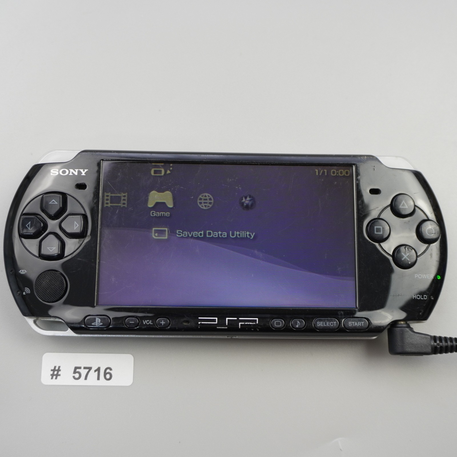 Sony PSP-3000 Console Only Black Region Free (NO BATTERY) #5716