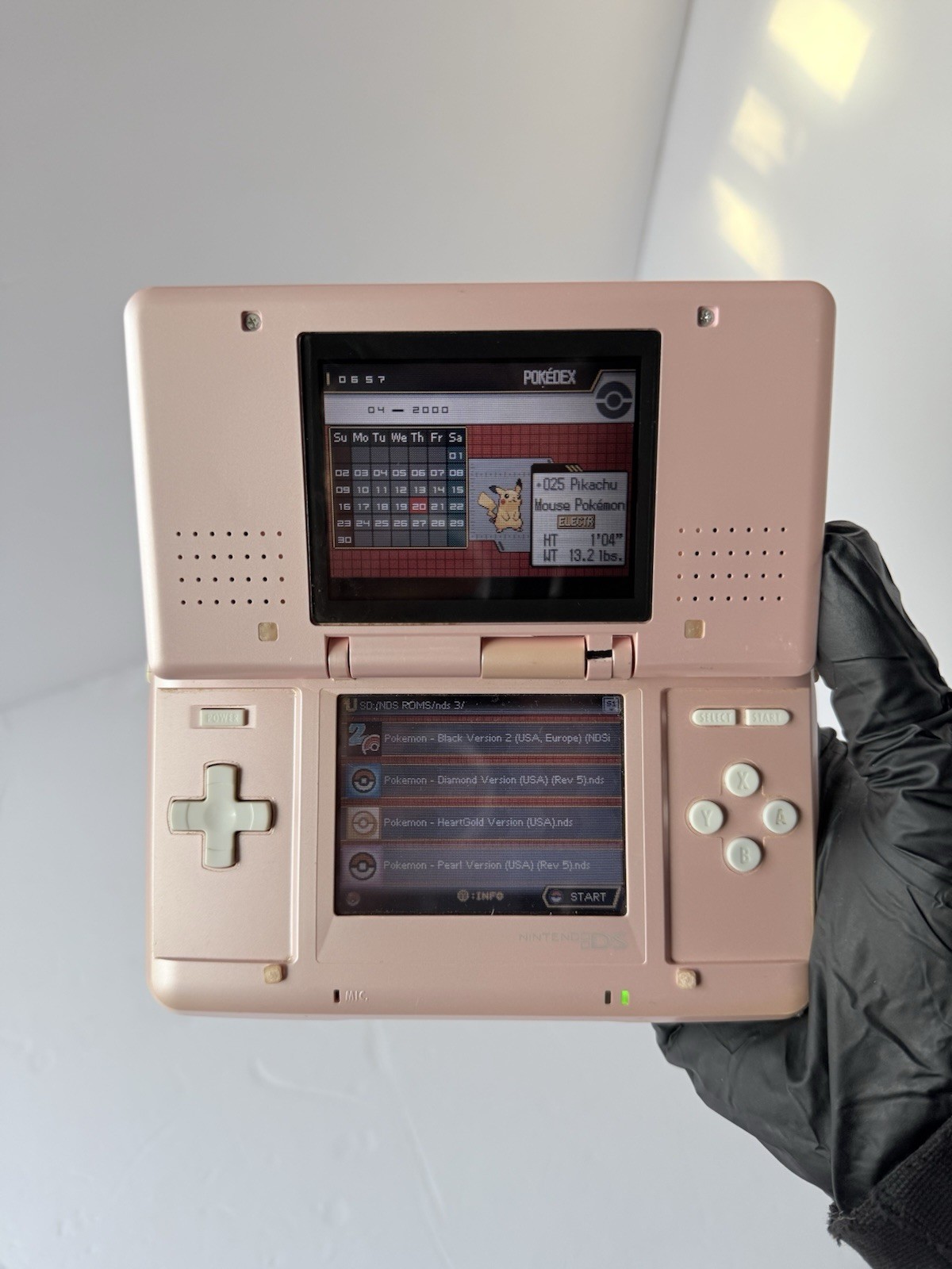Nintendo Original DS Metallic Pink Console Bundle & Charger Included
