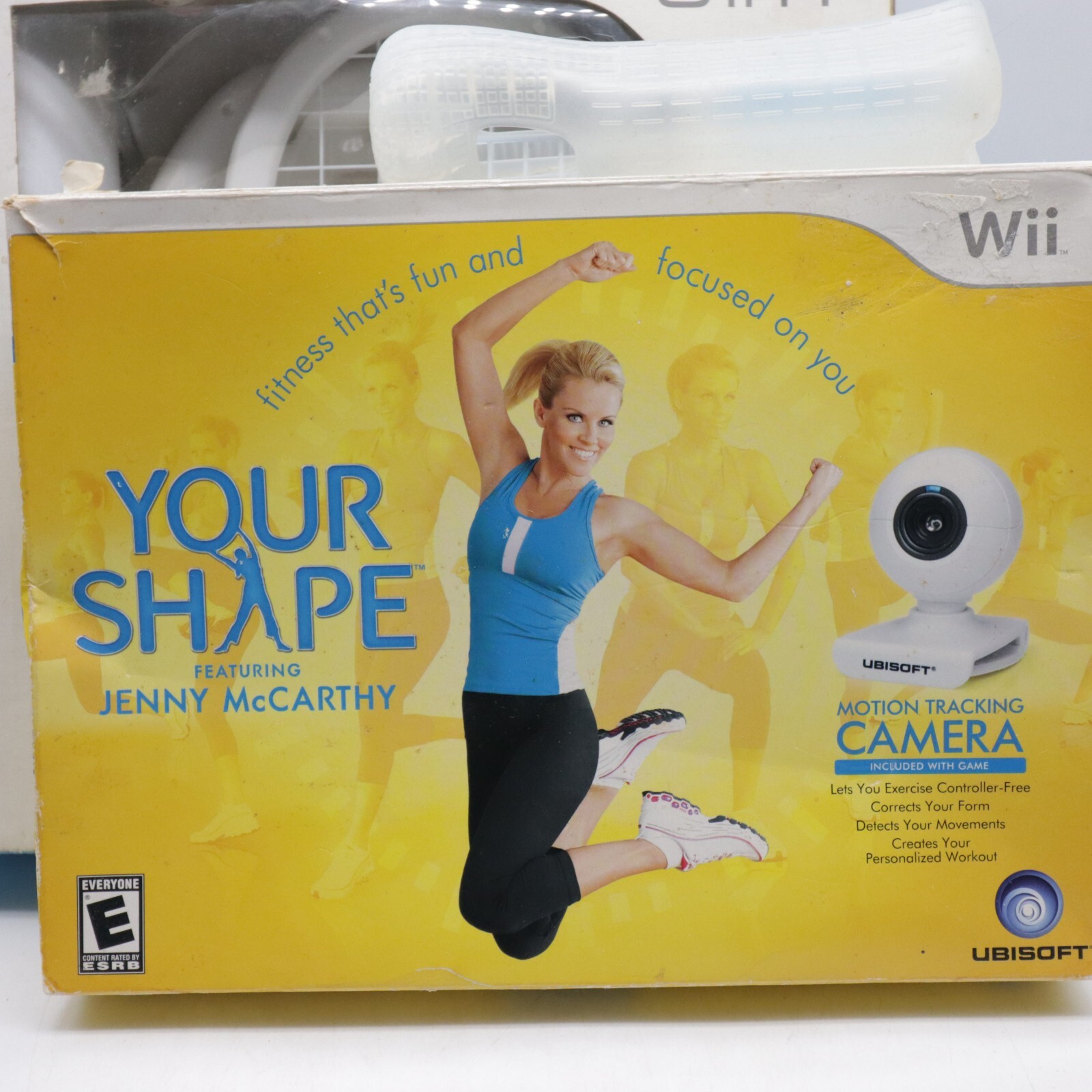 NINTENDO WII CONSOLE RVL-001 CONTROLLER YOUR SHAPE SPORTS PACK BUNDLE LOT TESTED