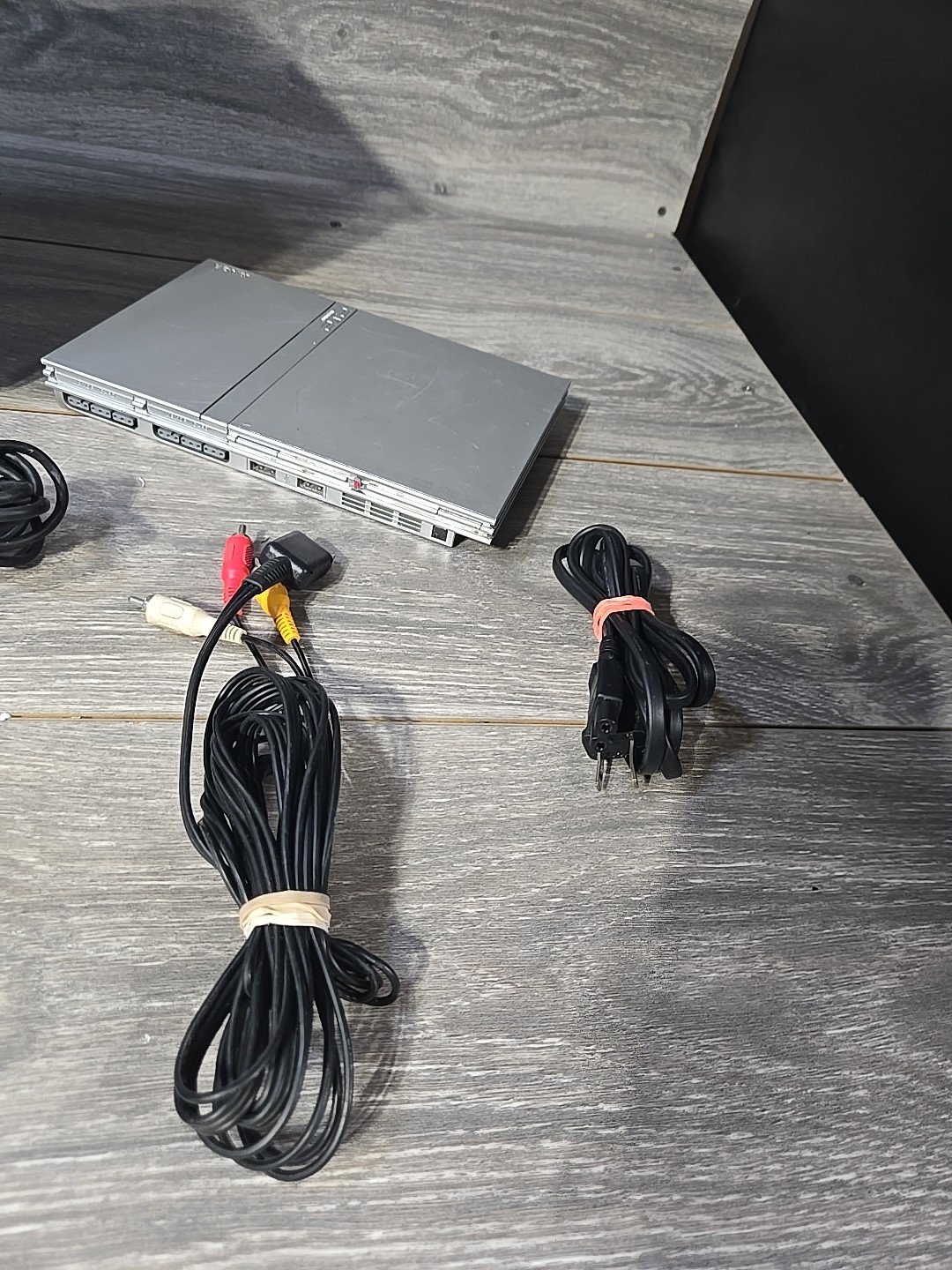 Sony PS2 Slim SCPH-79001 Silver Console 20 Game Bundle Controller Cables Tested
