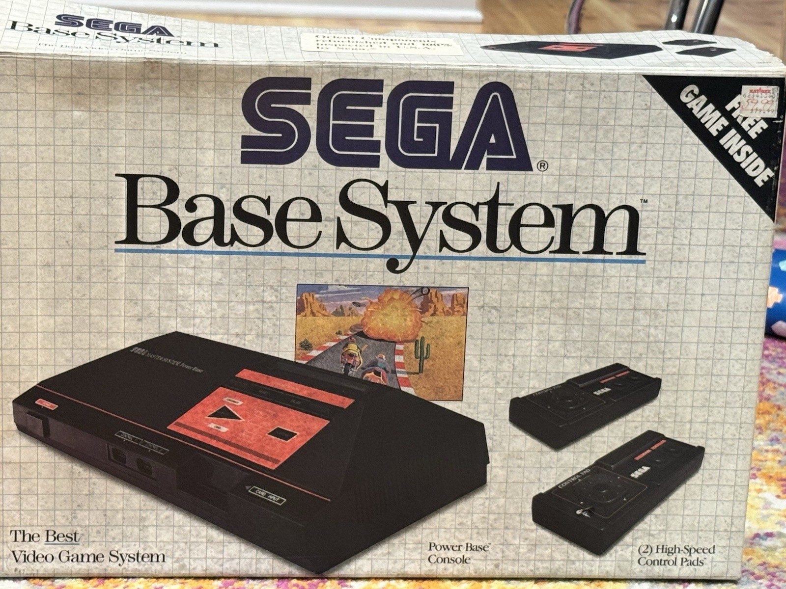 The Sega Base Master System with Box & Accessories