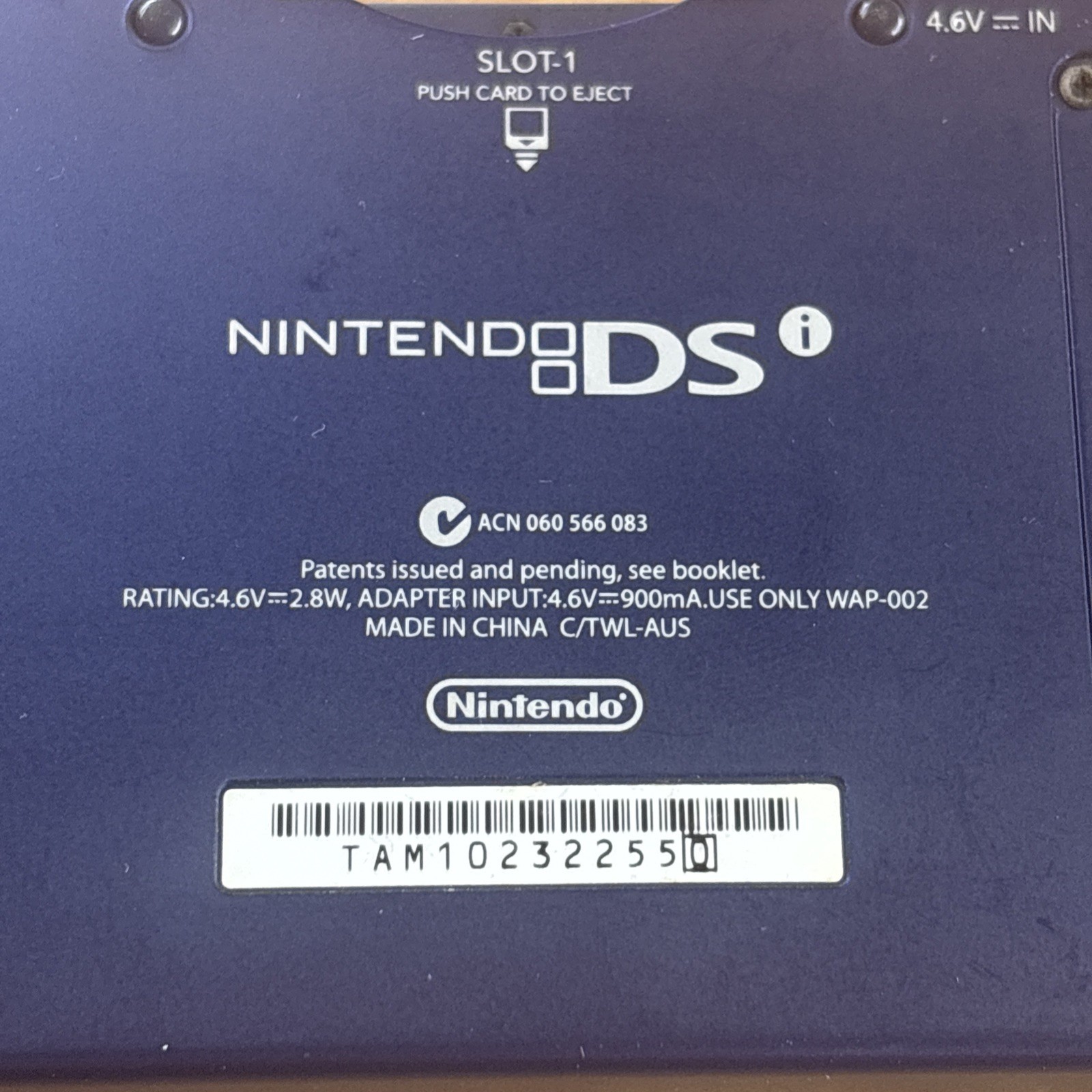 Nintendo DSi Console Blue WAP-002 PAL Tested Works (Cracked Back) Free Post